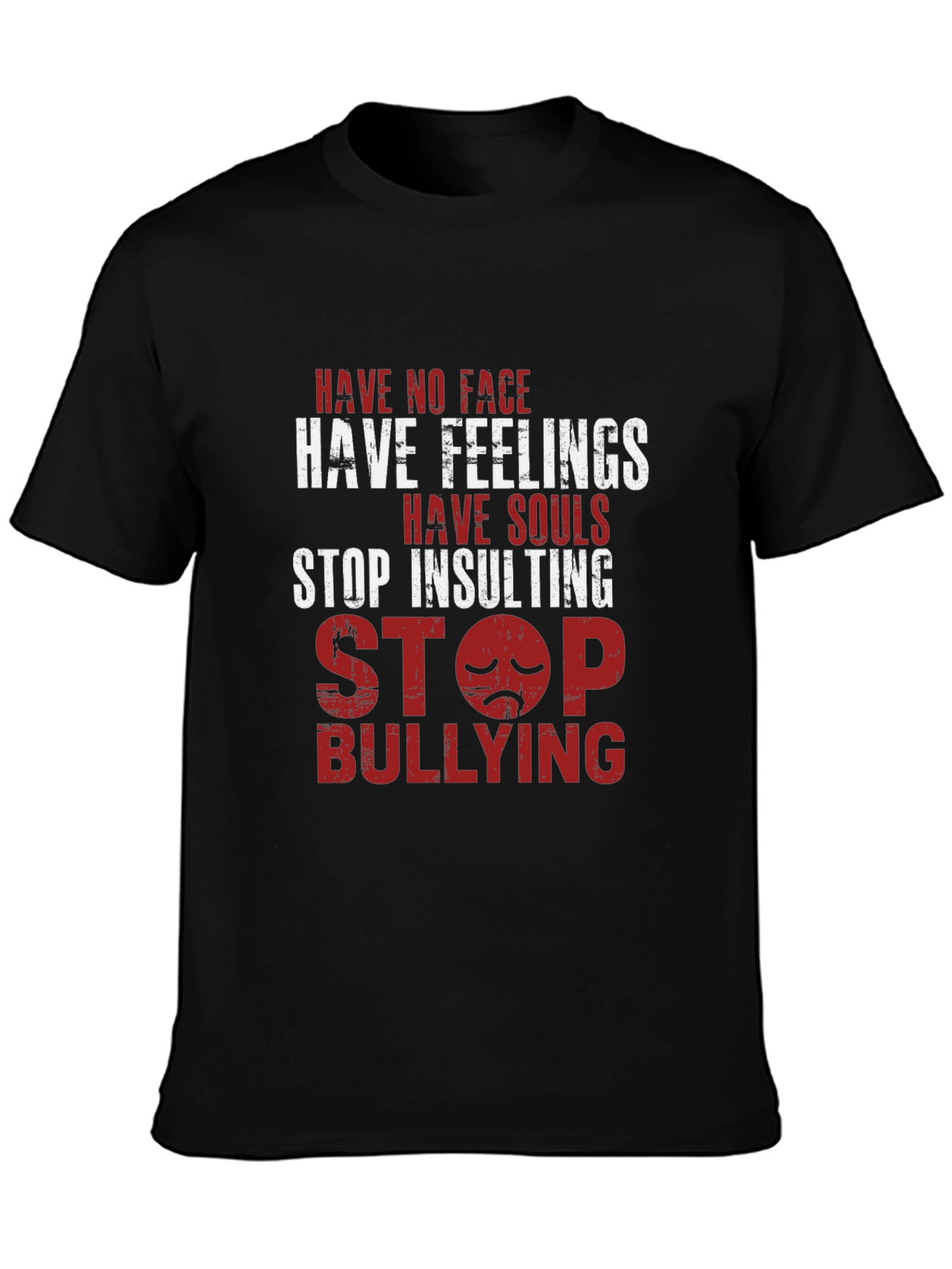 Stop Bullying Graphic Tee - Black Casual T-Shirt