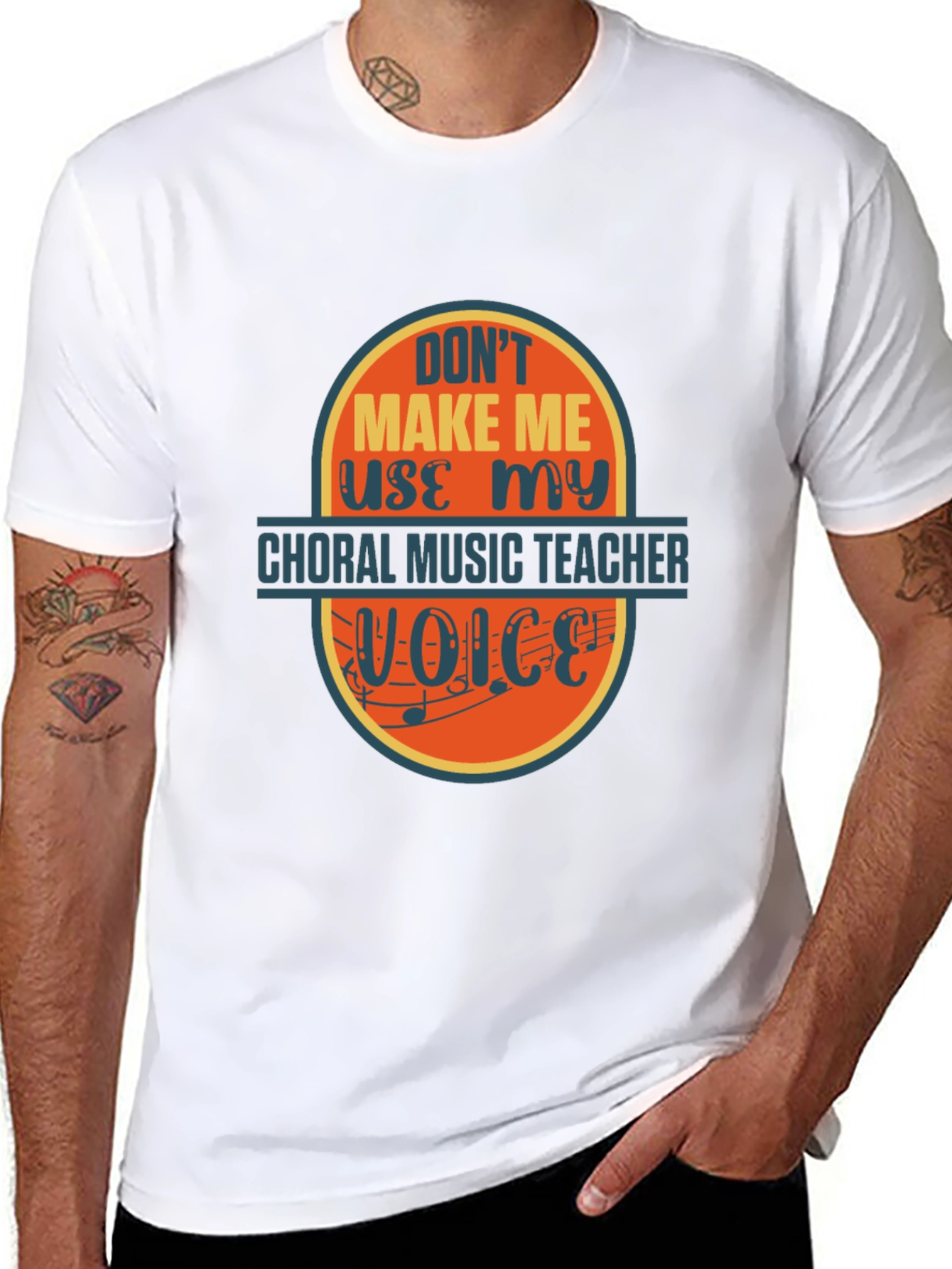 Choral Music Teacher T-Shirt - Funny Voice Warning