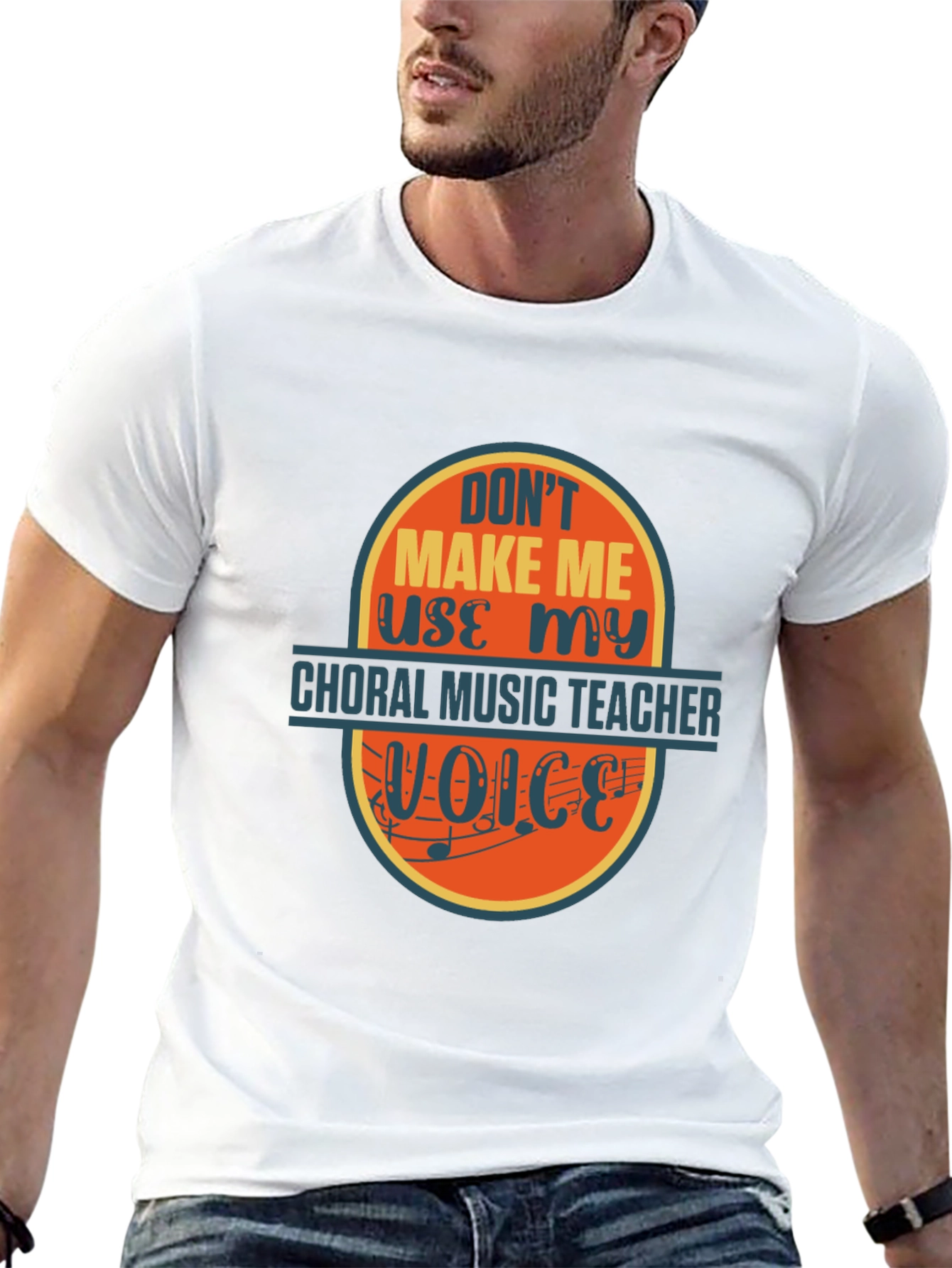 Choral Music Teacher T-Shirt - Funny Voice Warning