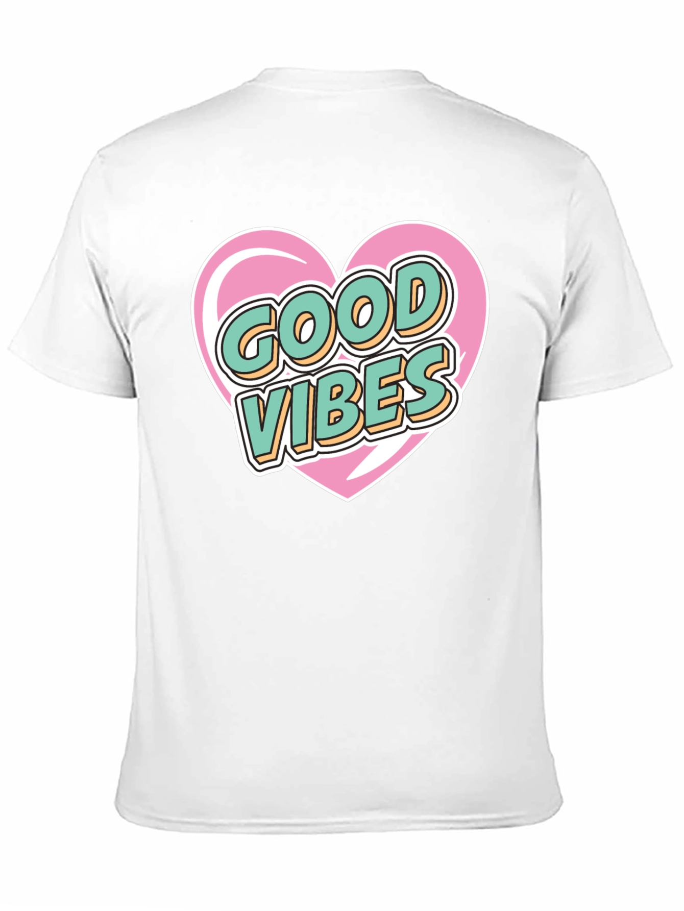 Good Vibes Heart Graphic Tee - Stylish Black T-Shirt