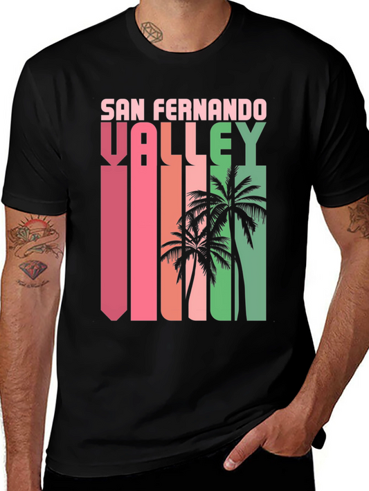San Fernando Valley Retro Palm Tree T-Shirt