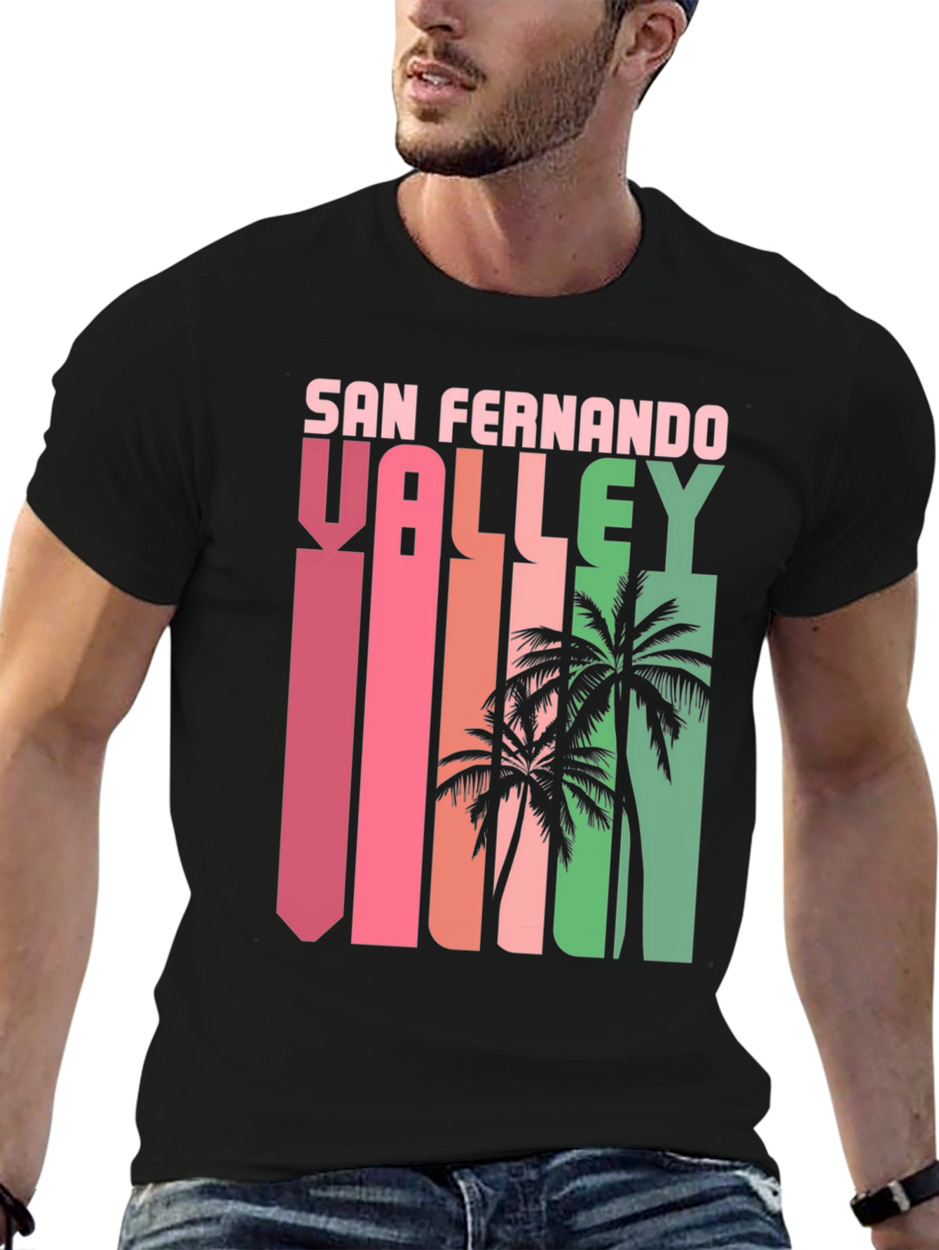 San Fernando Valley Retro Palm Tree T-Shirt