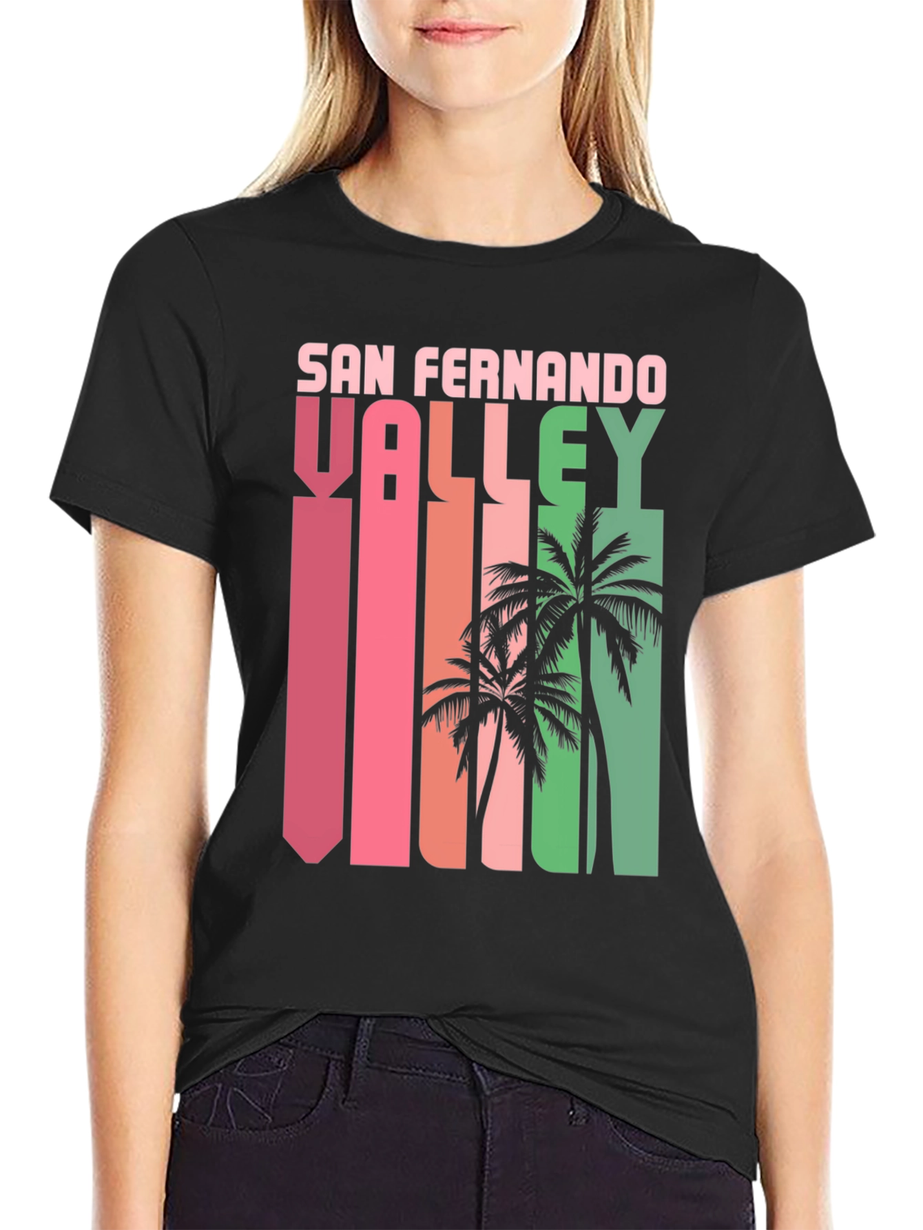 San Fernando Valley Retro Palm Tree T-Shirt