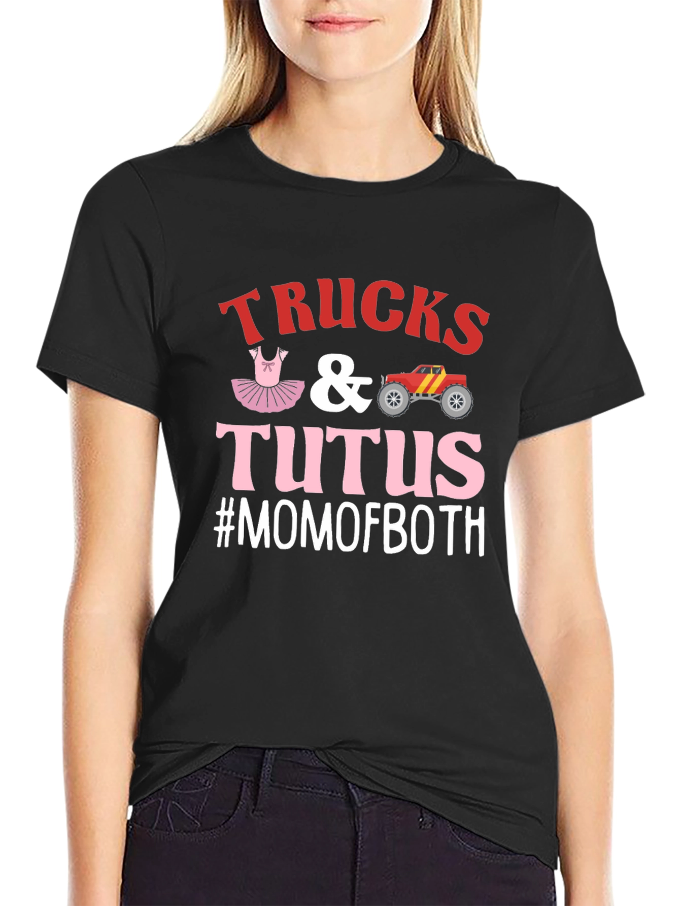 Trucks & Tutus #MOMOFBOTH Graphic Tee