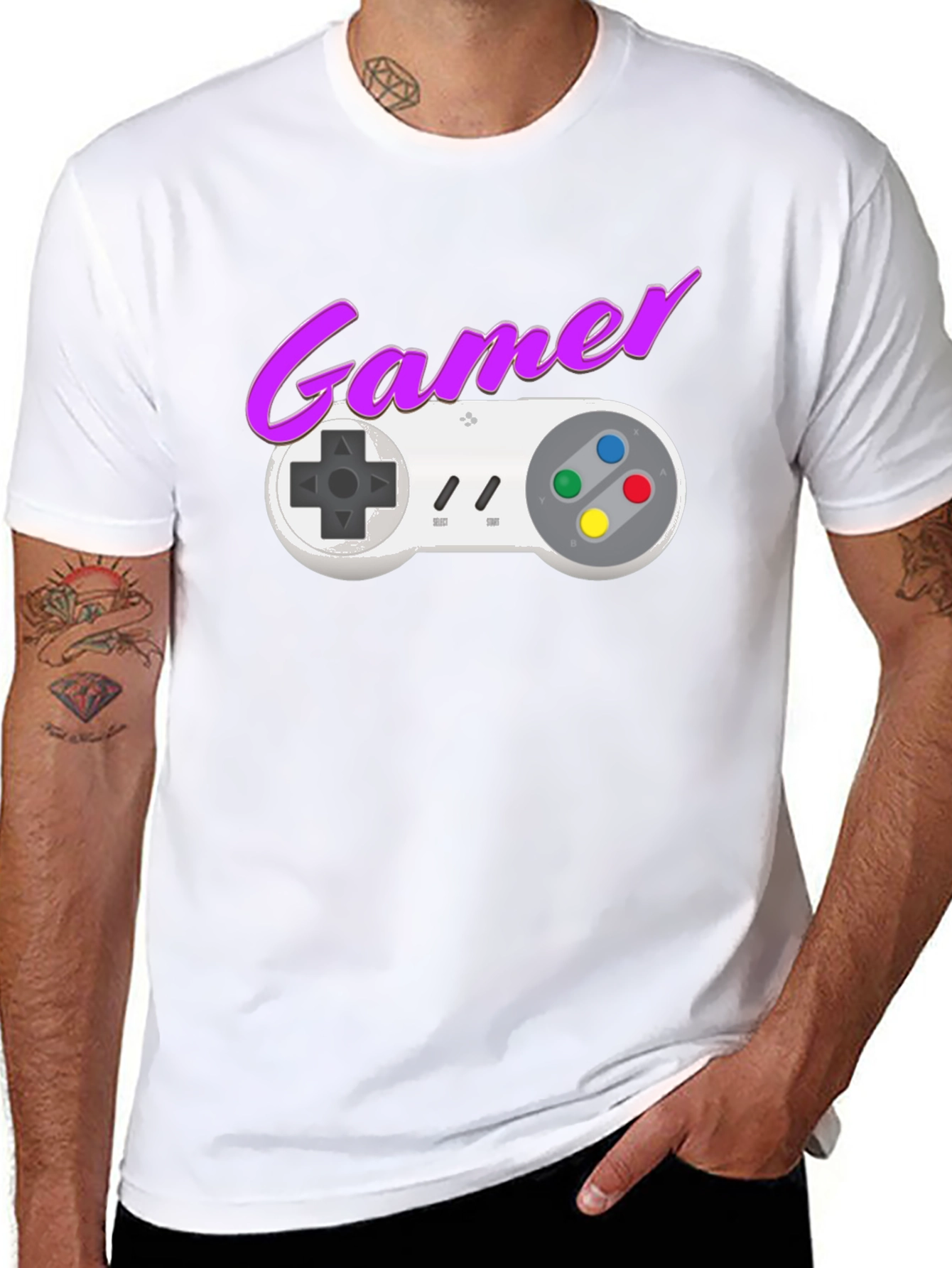 Retro Gamer T-Shirt - SNES Controller Graphic Tee