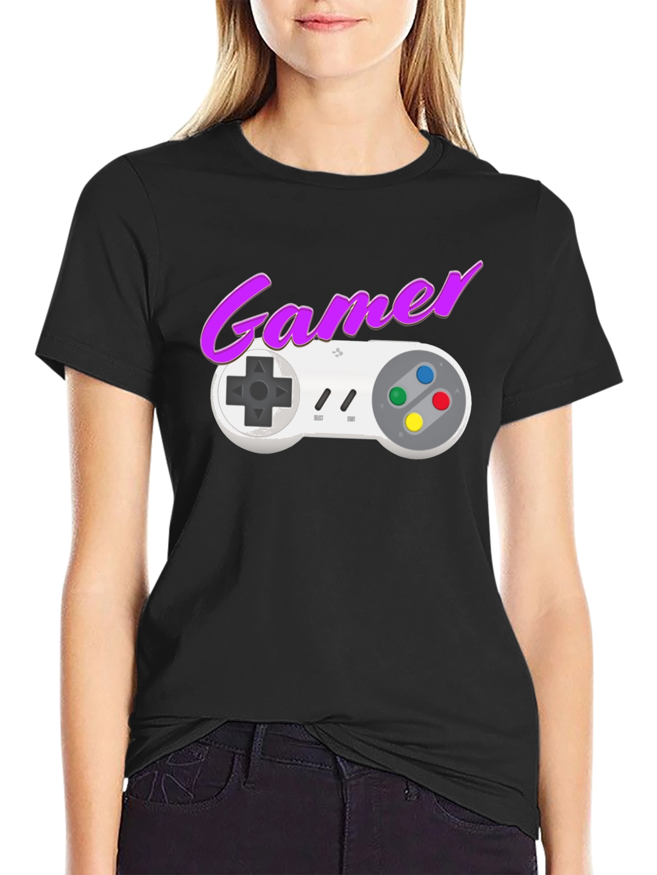 Retro Gamer T-Shirt - SNES Controller Graphic Tee