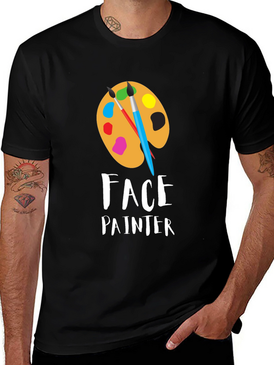 Face Painter T-Shirt: Artistic Palette Design