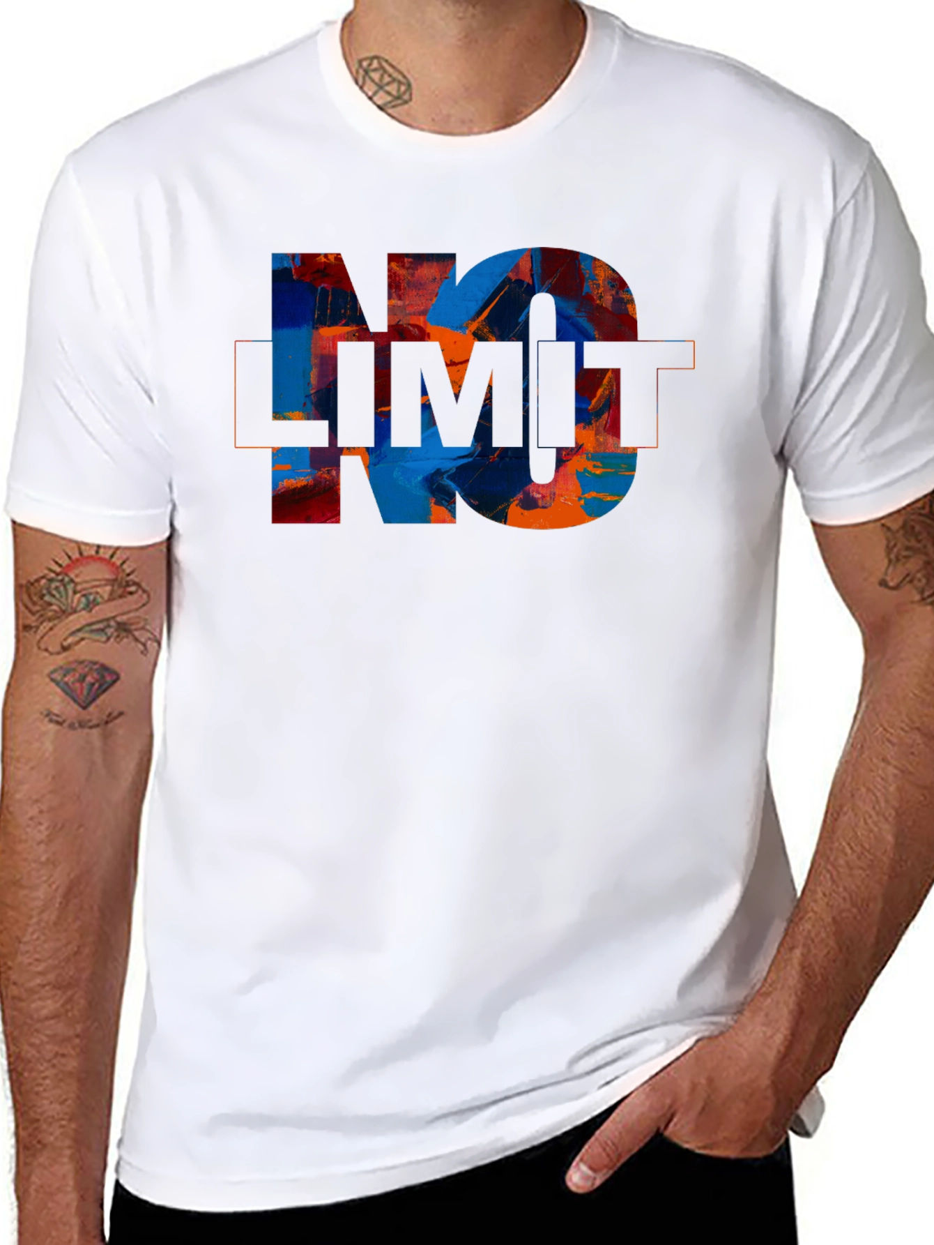 No Limit Graphic Print Crew Neck T-Shirt