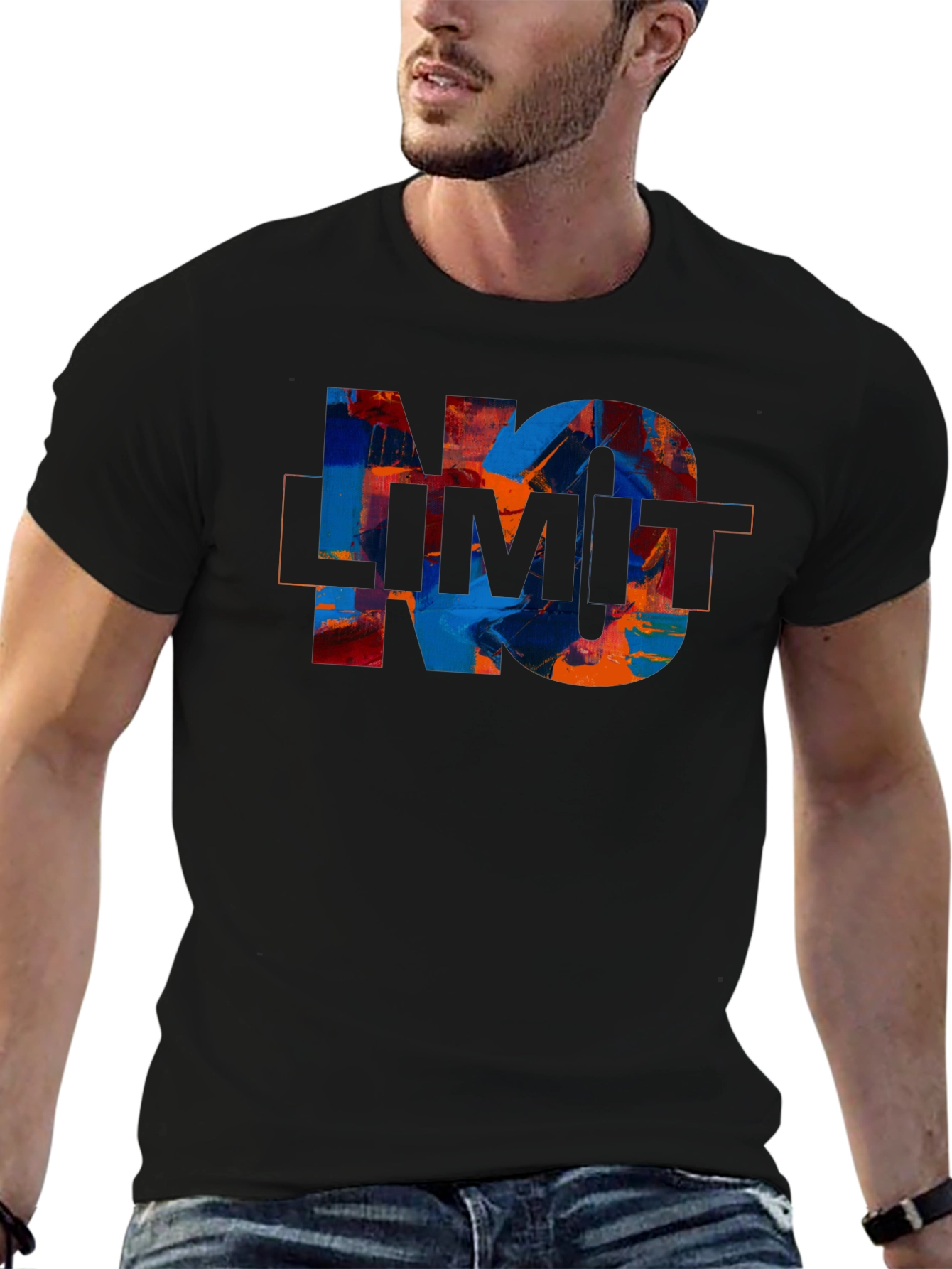 No Limit Graphic Print Crew Neck T-Shirt