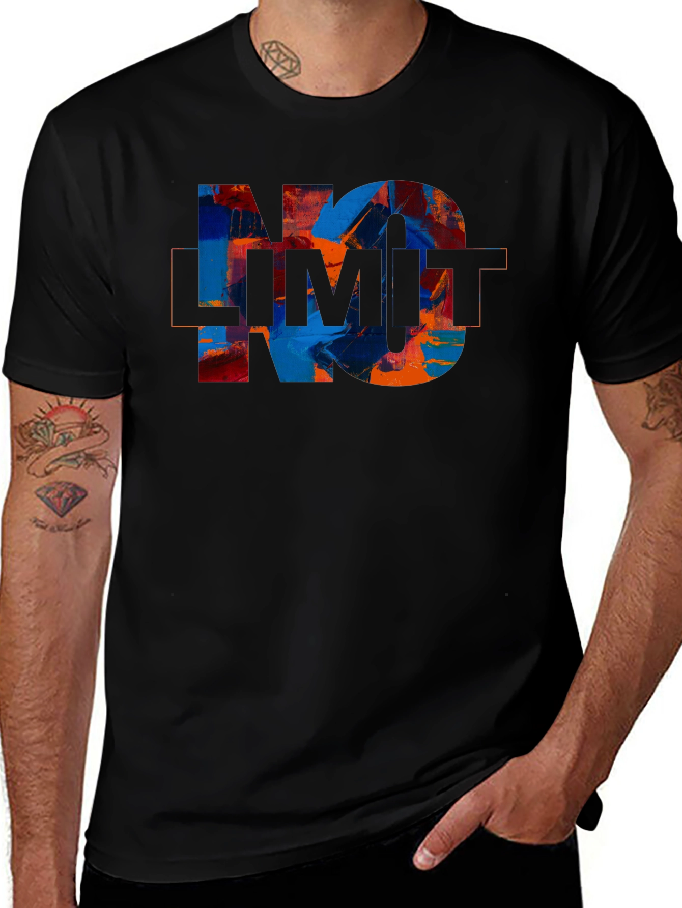 No Limit Graphic Print Crew Neck T-Shirt