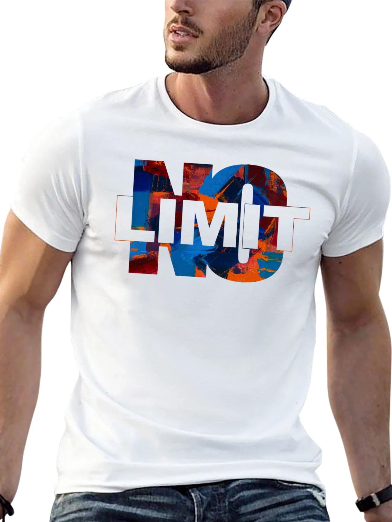 No Limit Graphic Print Crew Neck T-Shirt