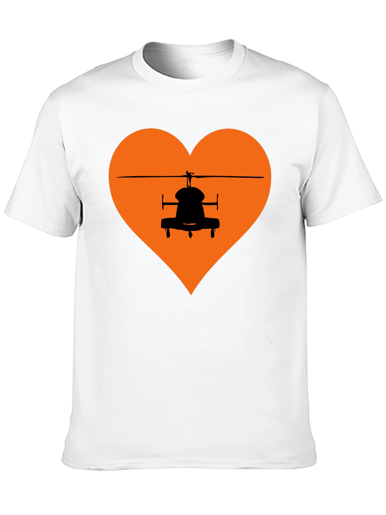 Helicopter Heart Graphic Tee - Black T-Shirt