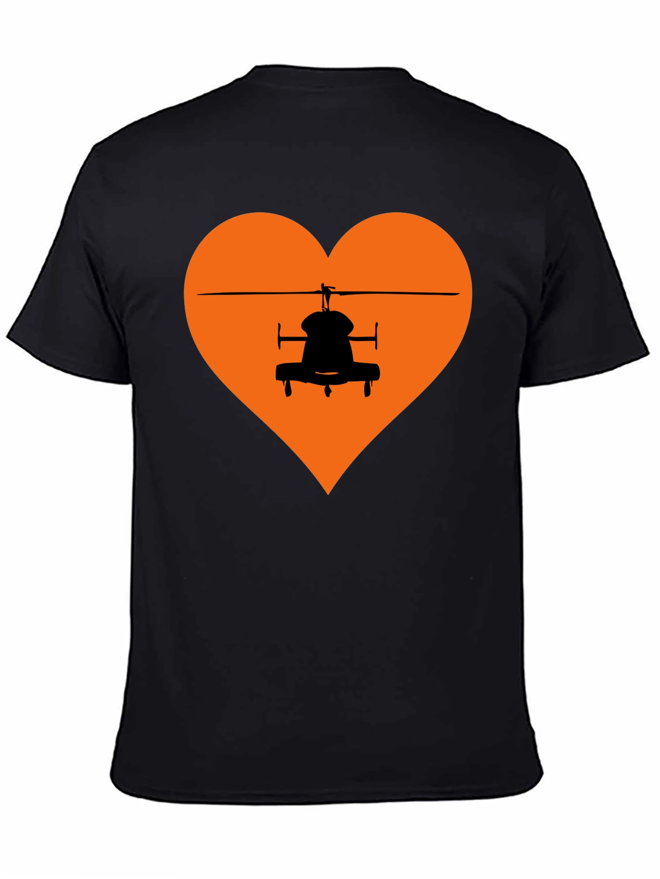 Helicopter Heart Graphic Tee - Black T-Shirt