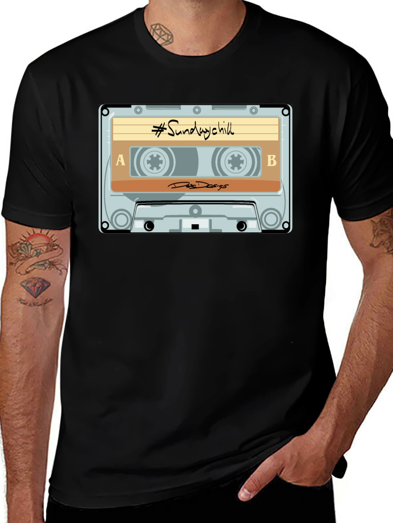 Sunday Chill Cassette Tape Graphic T-Shirt