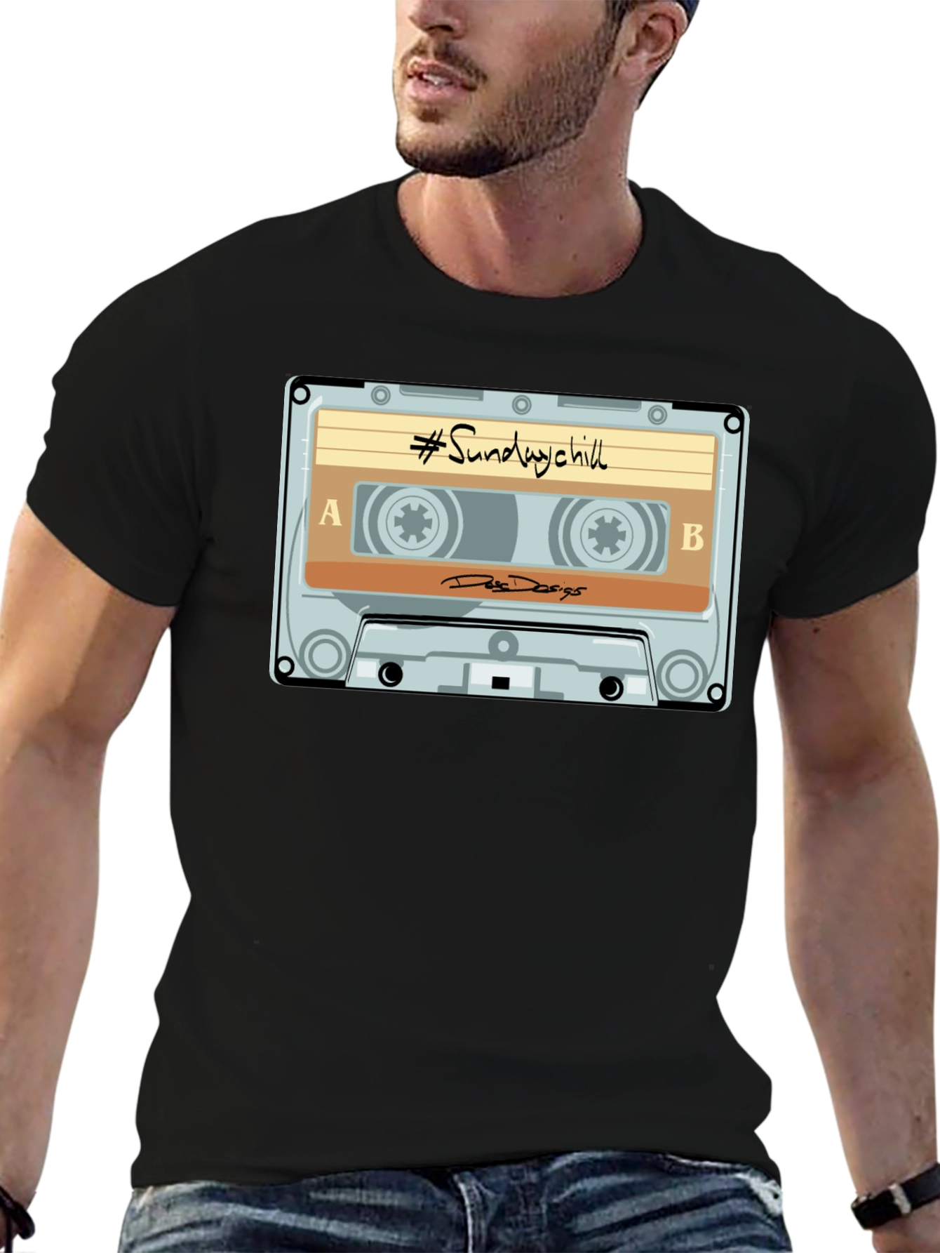 Sunday Chill Cassette Tape Graphic T-Shirt