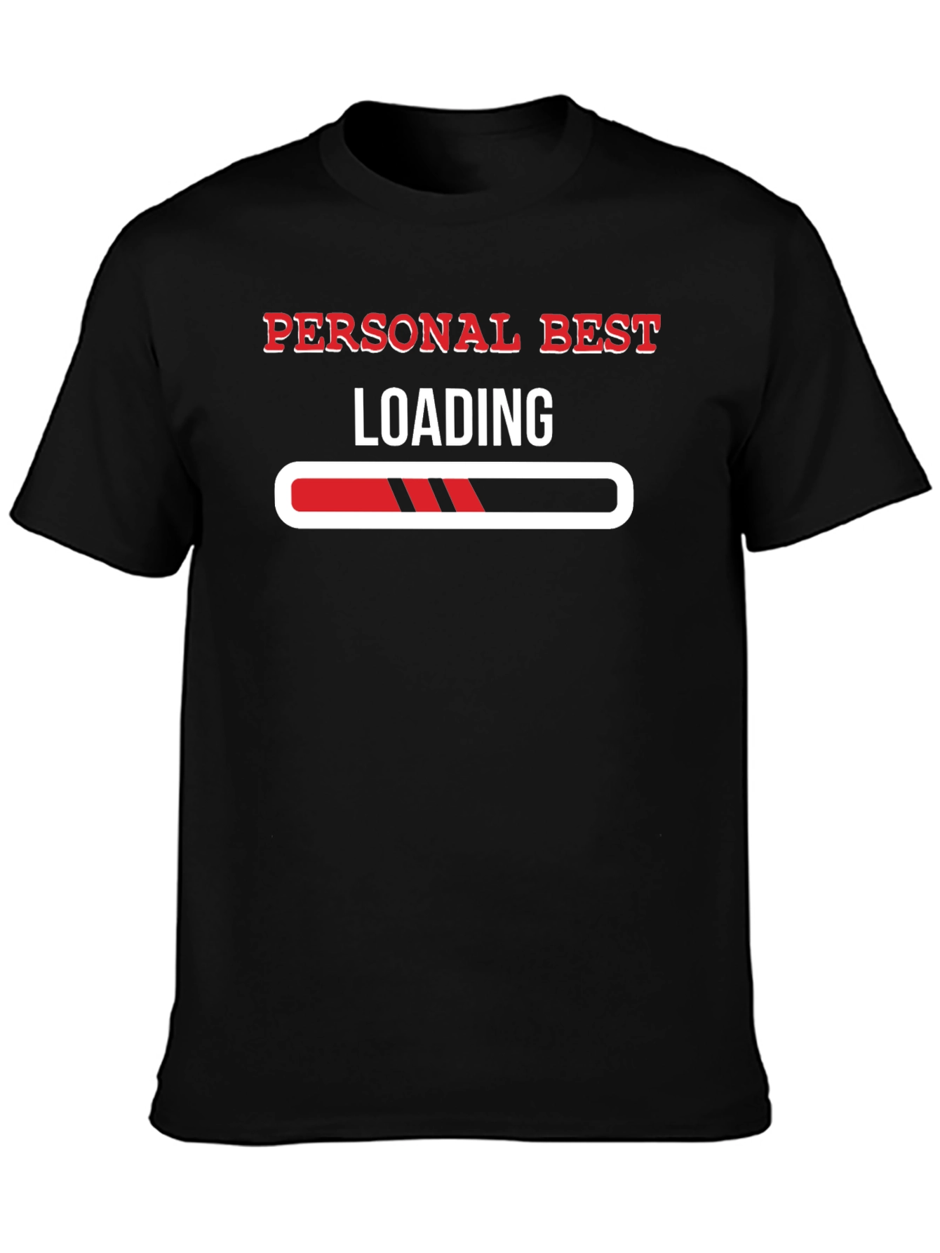 Personal Best Loading Black Graphic Tee