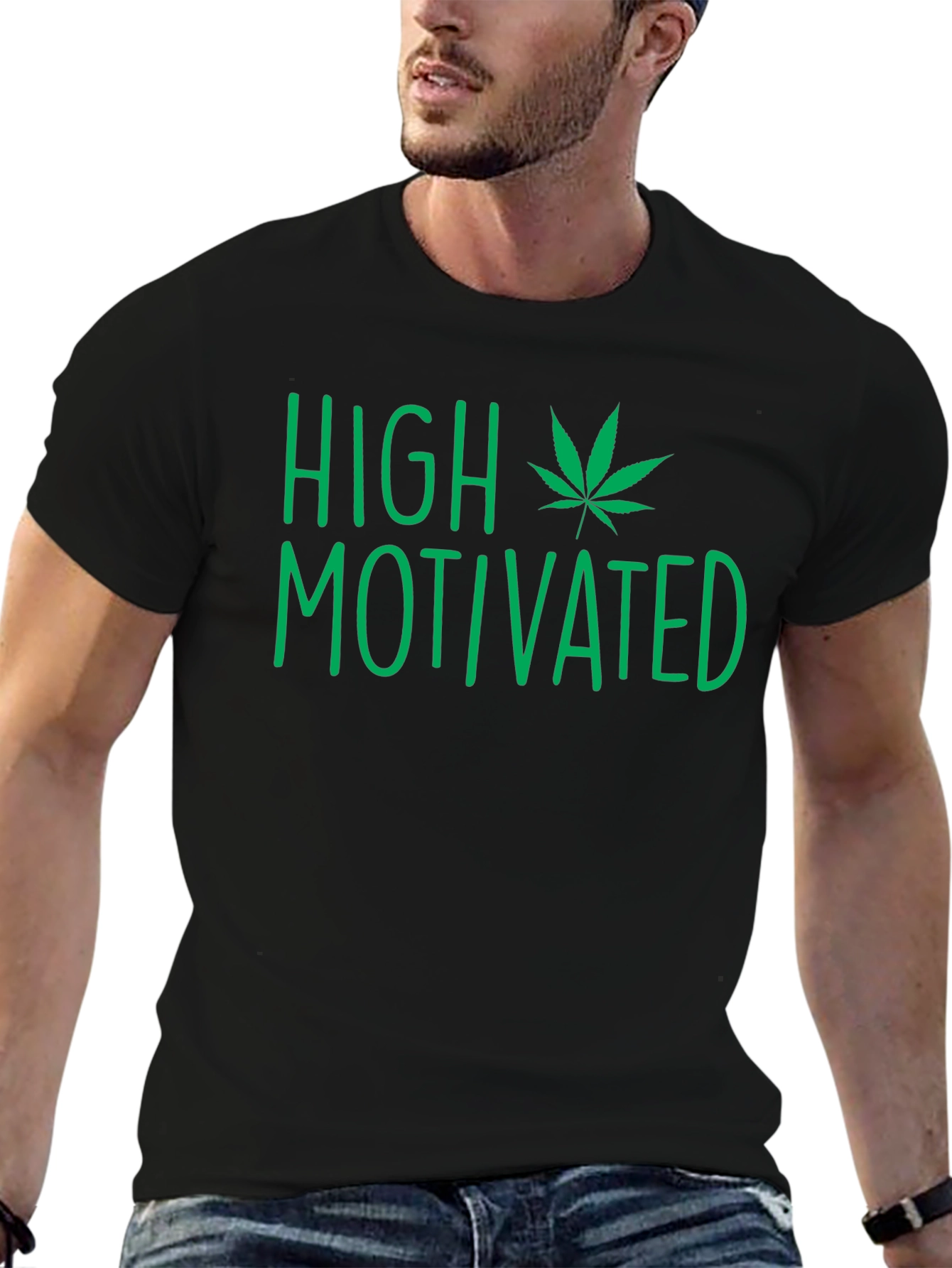 High Motivated Graphic Tee - Black