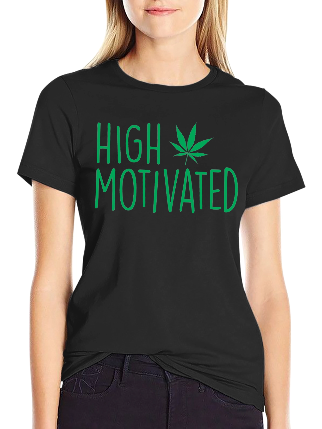 High Motivated Graphic Tee - Black