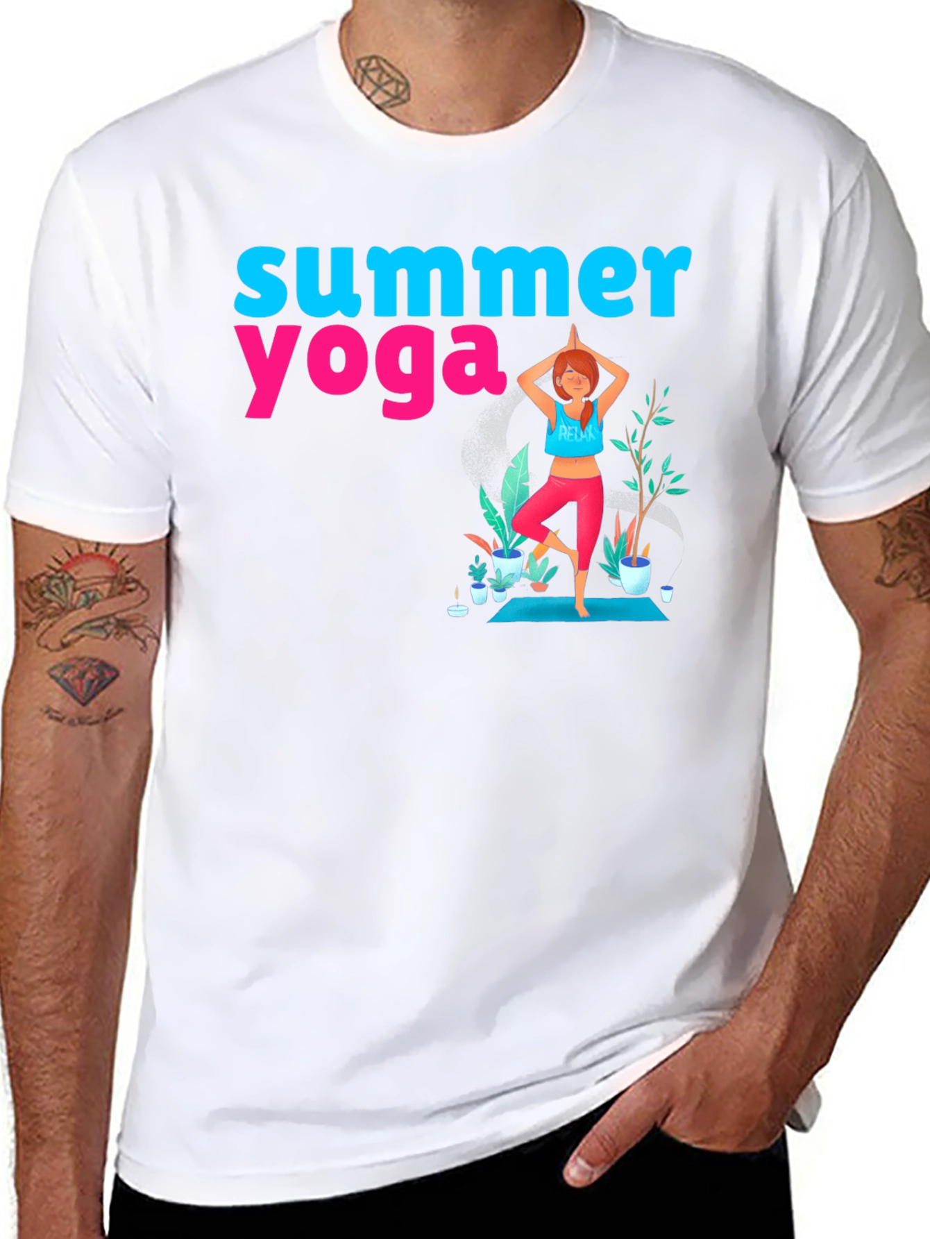 Summer Yoga Graphic T-Shirt