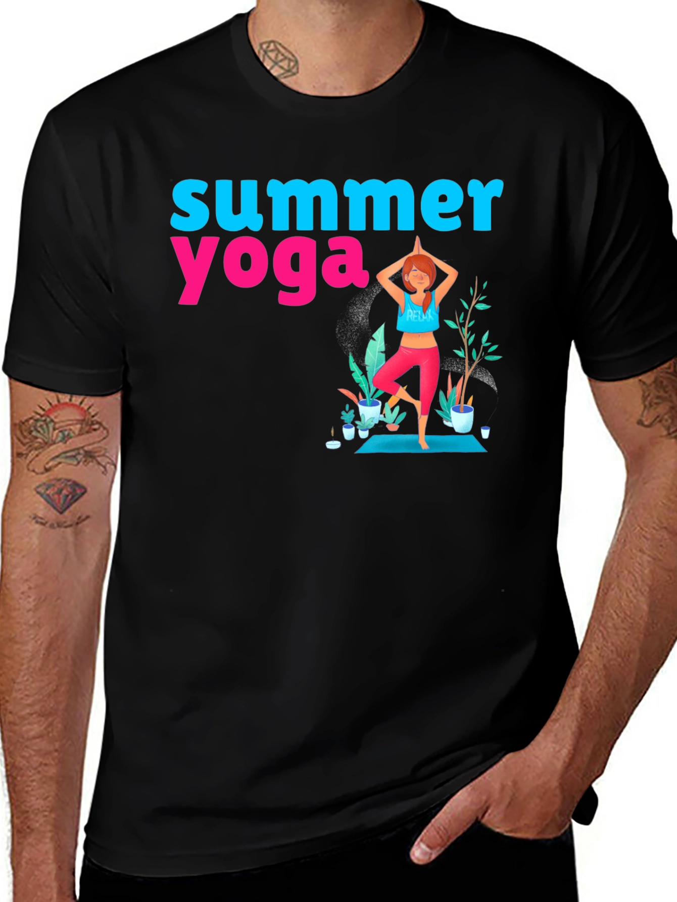 Summer Yoga Graphic T-Shirt