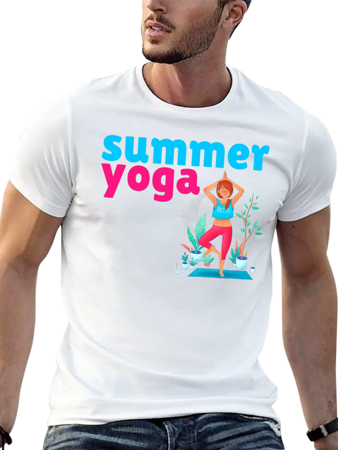 Summer Yoga Graphic T-Shirt