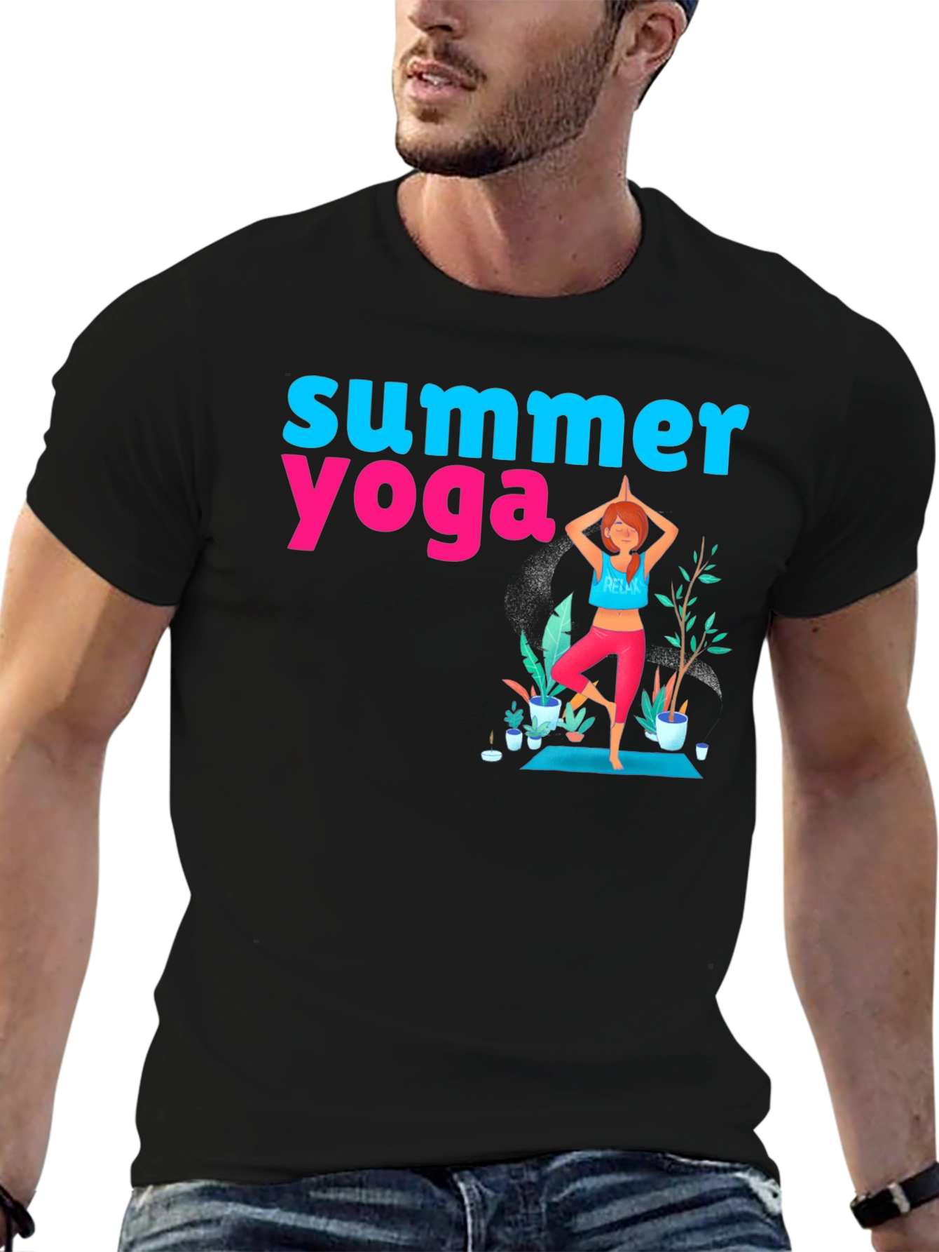 Summer Yoga Graphic T-Shirt