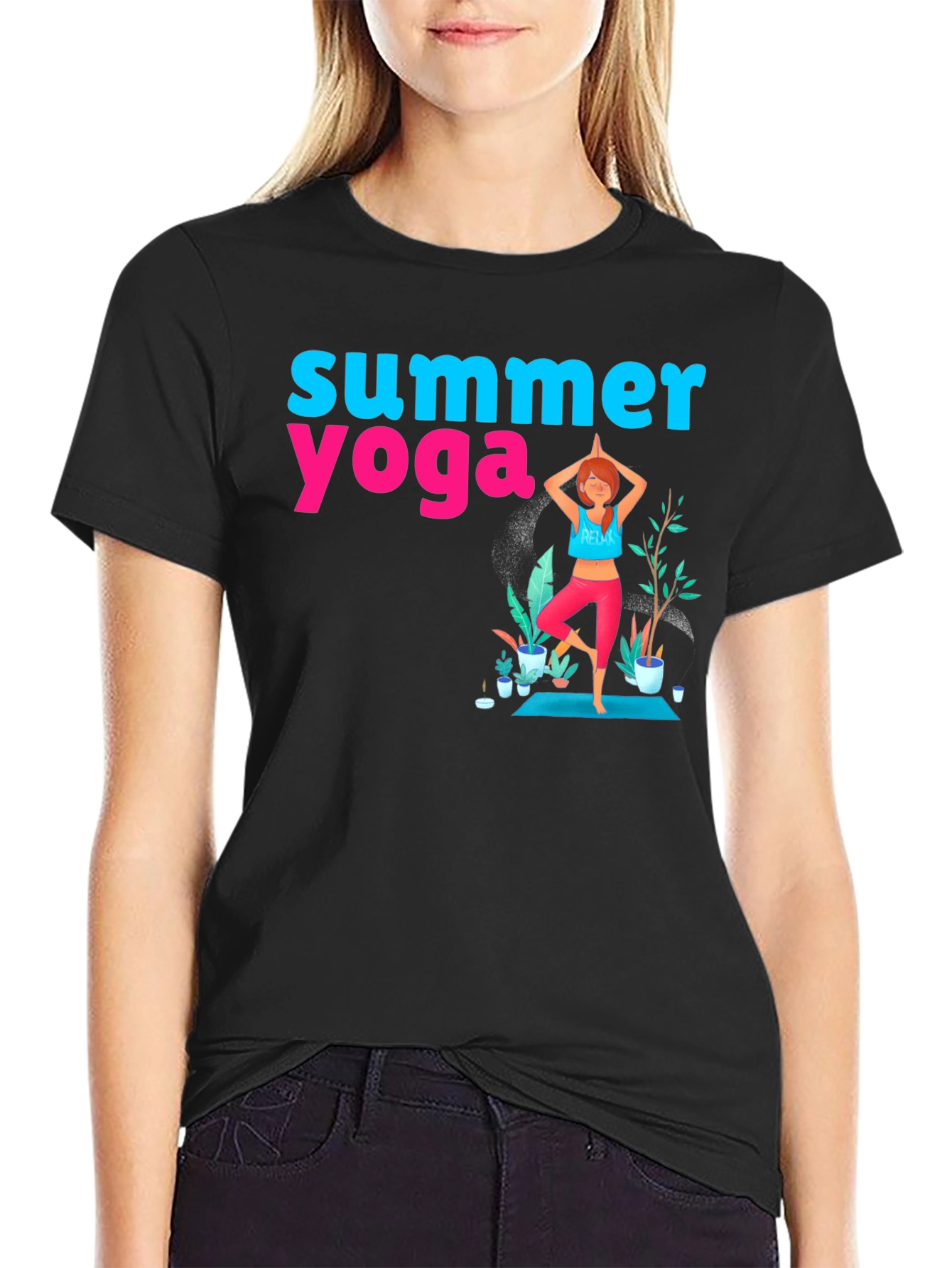 Summer Yoga Graphic T-Shirt