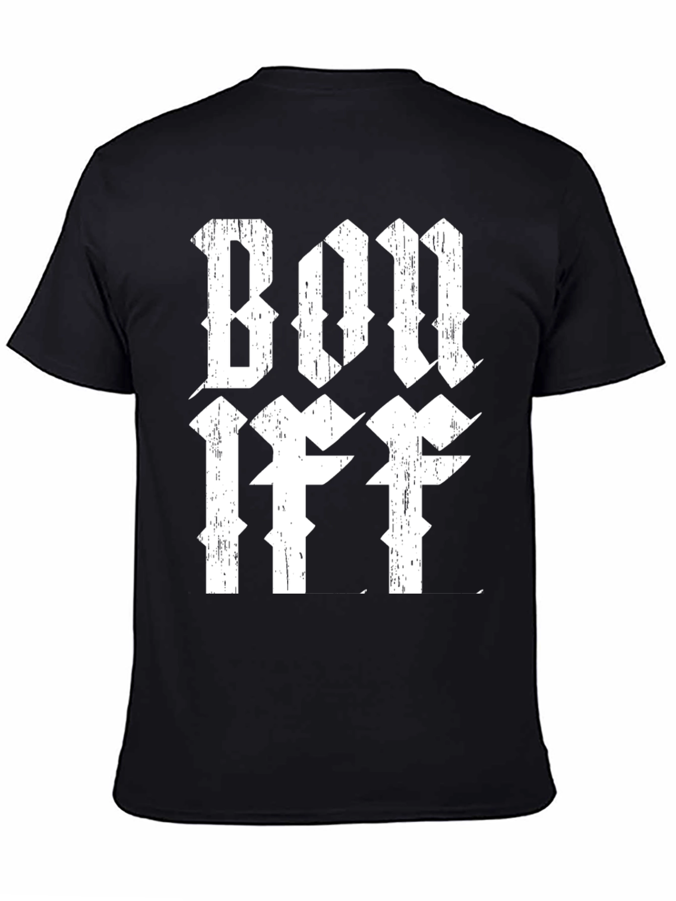 Bon Iff Distressed Graphic Black T-Shirt