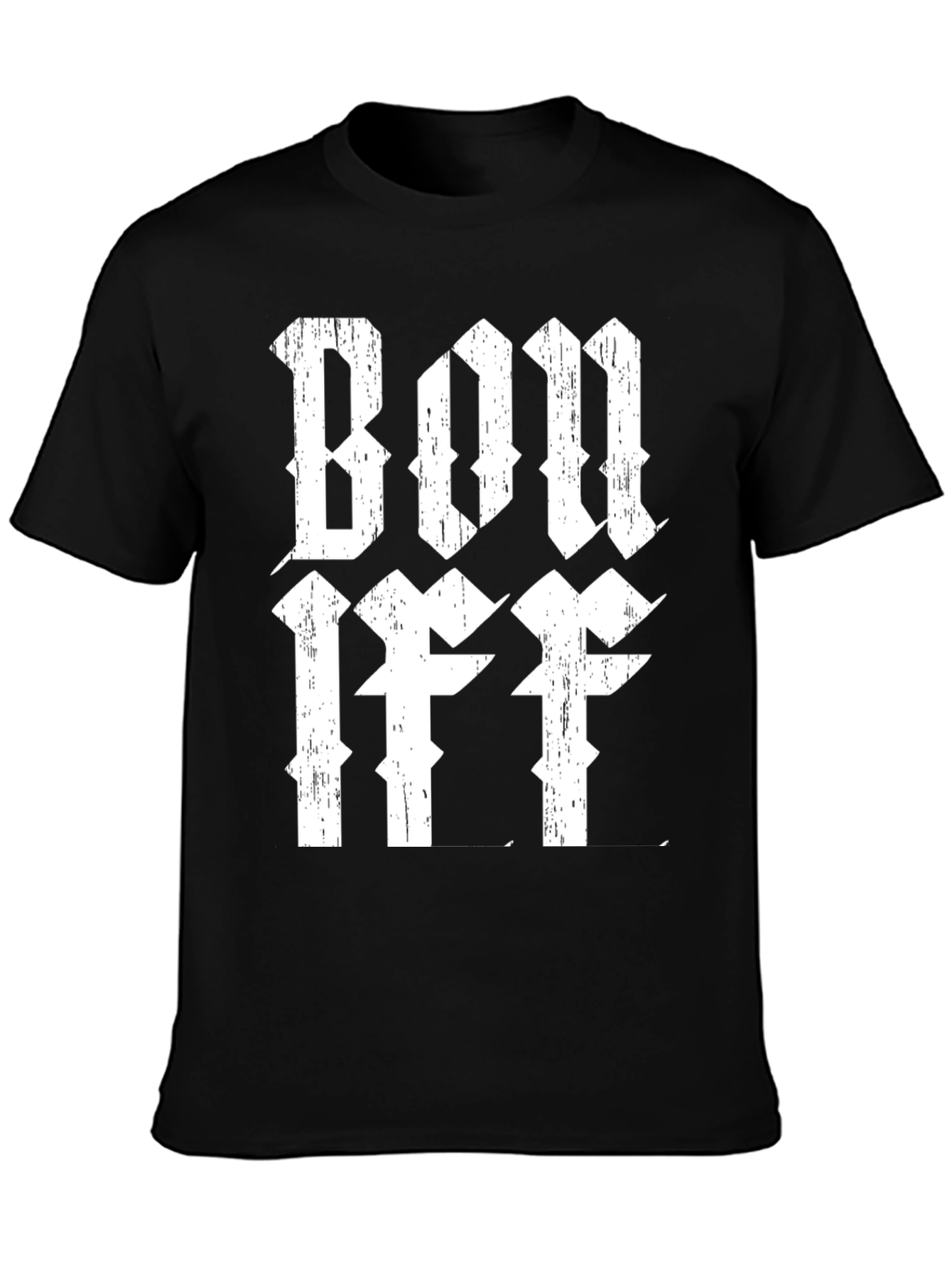 Bon Iff Distressed Graphic Black T-Shirt