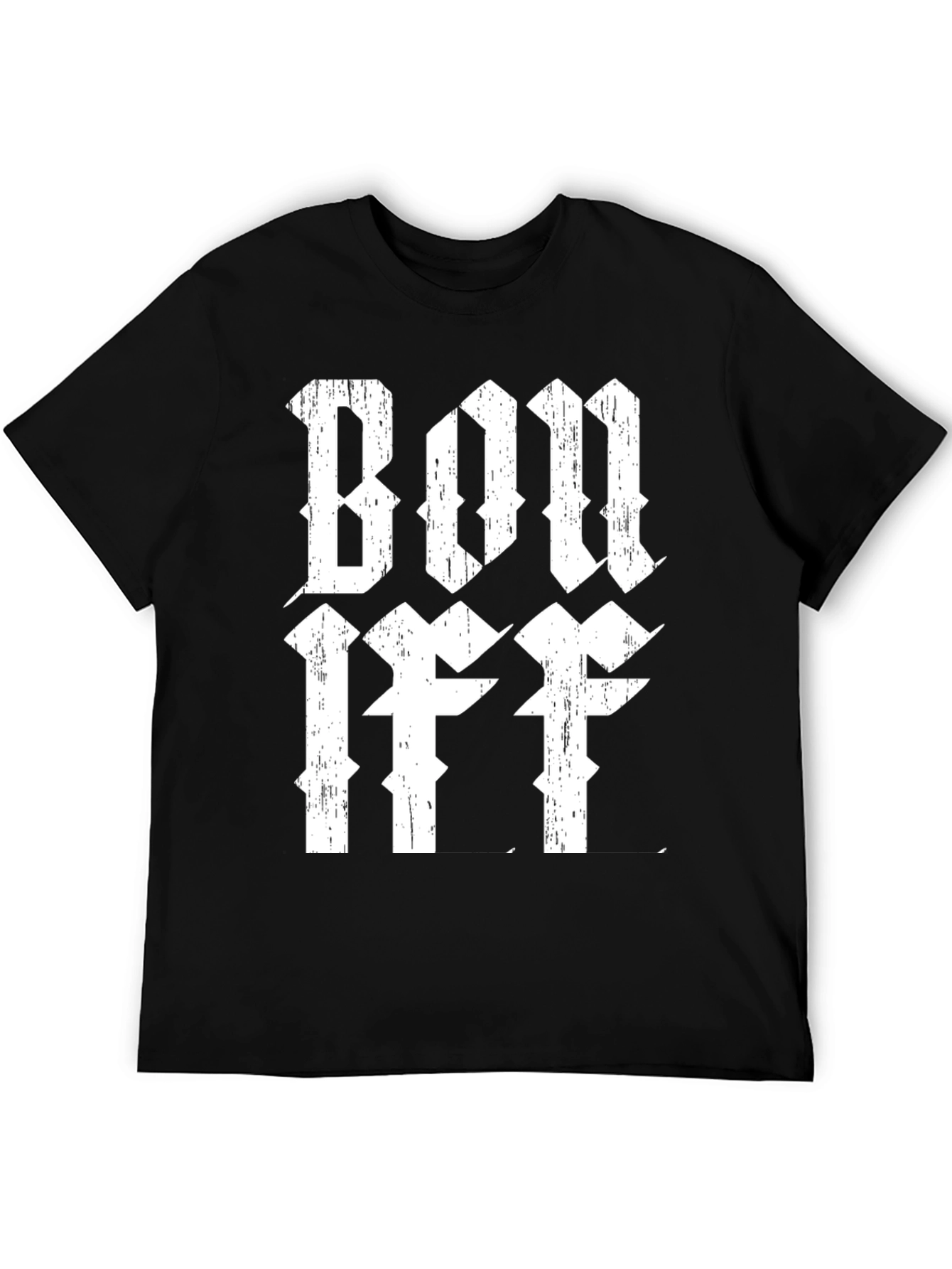 Bon Iff Distressed Graphic Black T-Shirt
