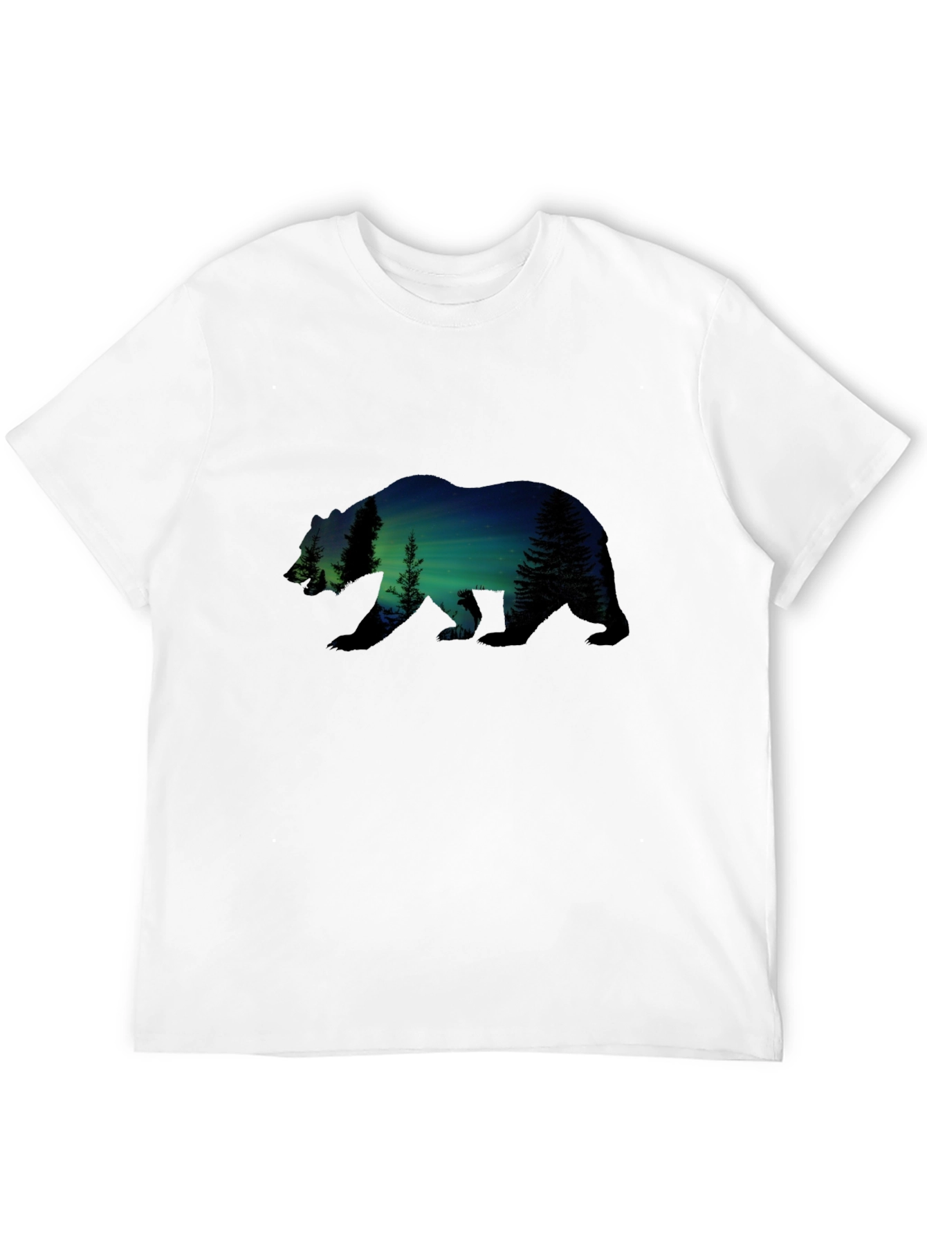 Nature Bear Graphic Tee - Black Cotton Comfort