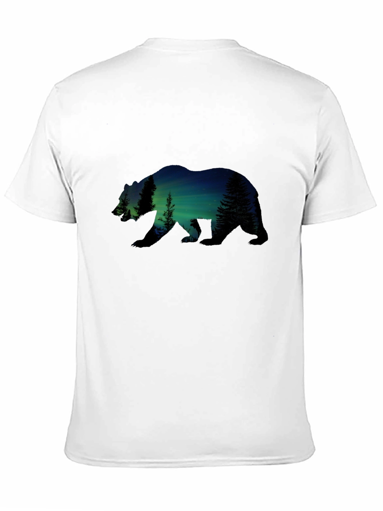 Nature Bear Graphic Tee - Black Cotton Comfort