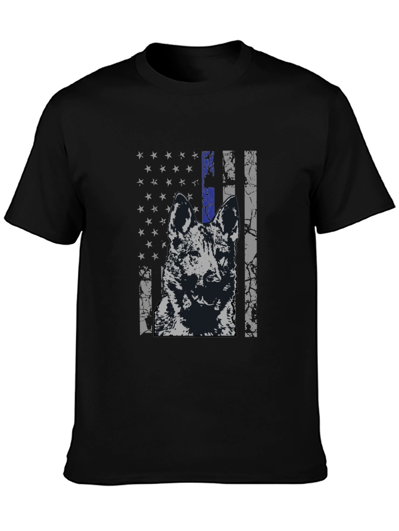 K9 Thin Blue Line Flag Graphic Tee