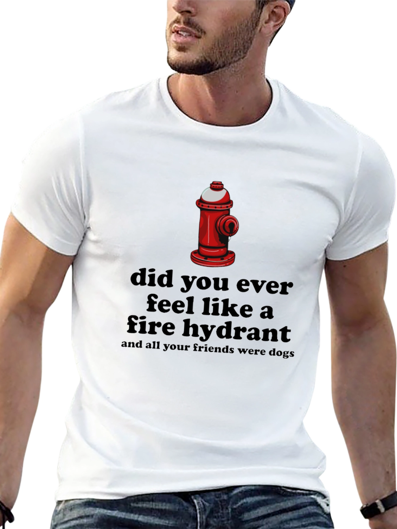 Humorous Fire Hydrant T-Shirt:  Dog Days Humor
