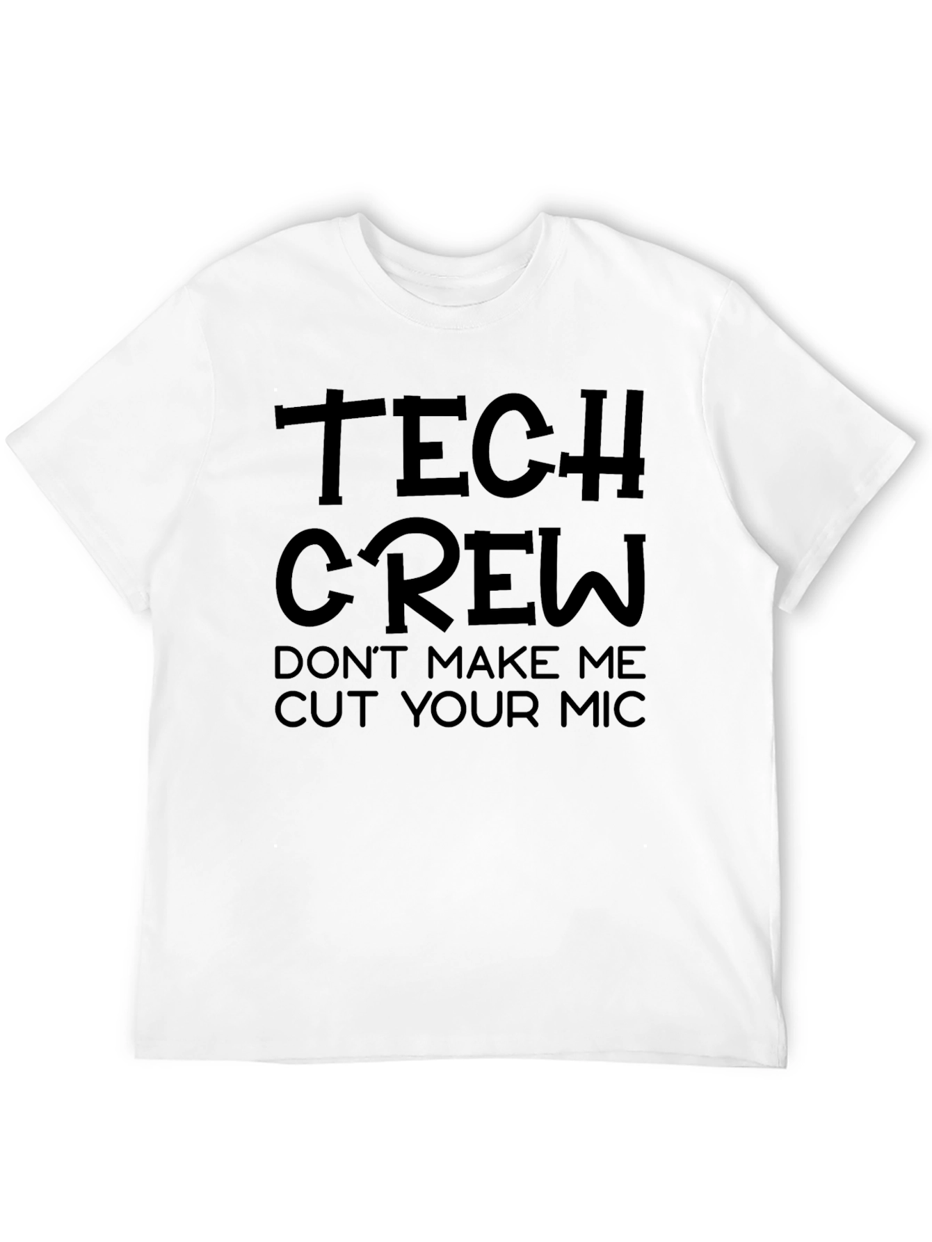 Tech Crew Cut Your Mic Black Graphic T-Shirt