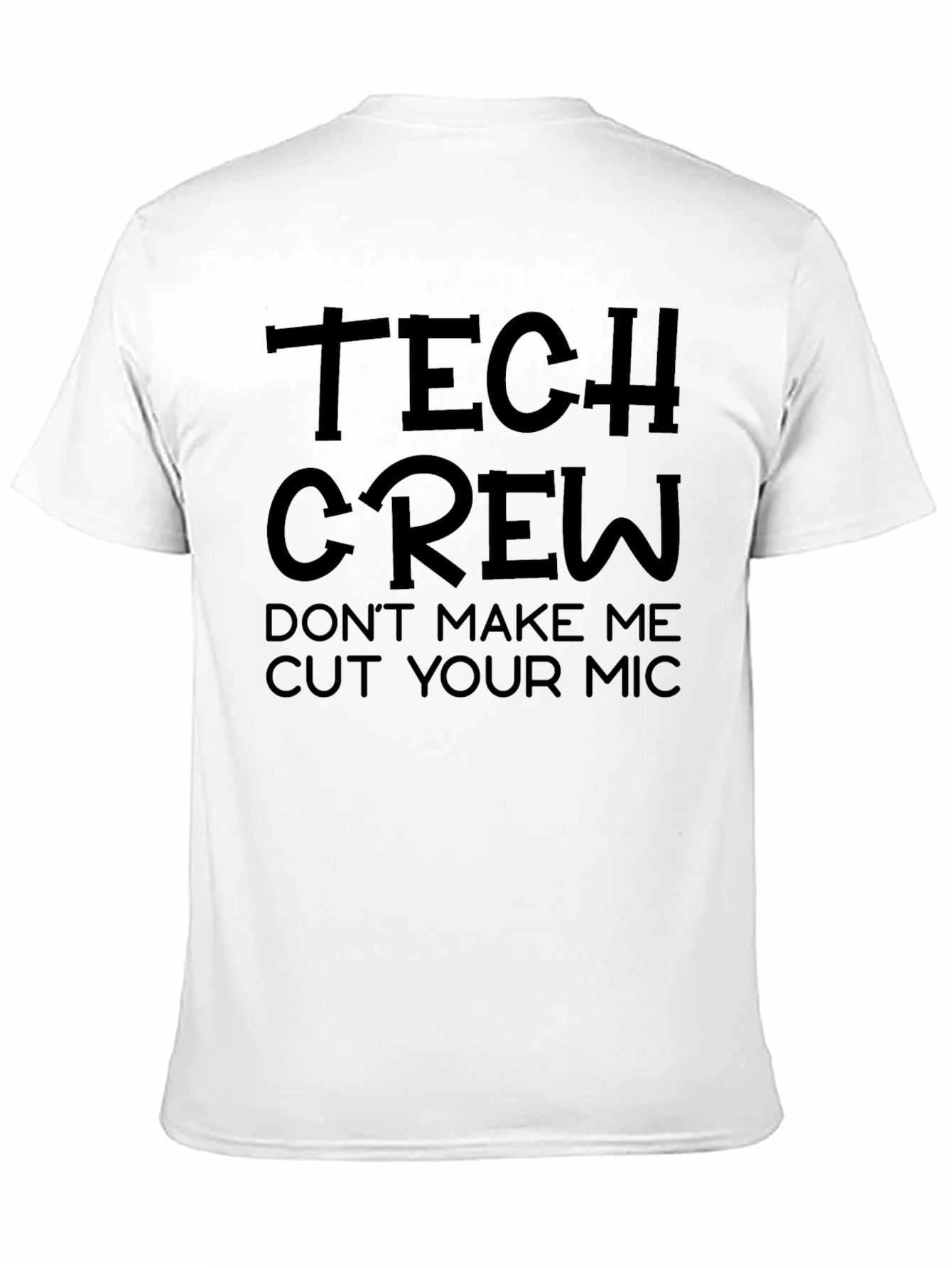 Tech Crew Cut Your Mic Black Graphic T-Shirt
