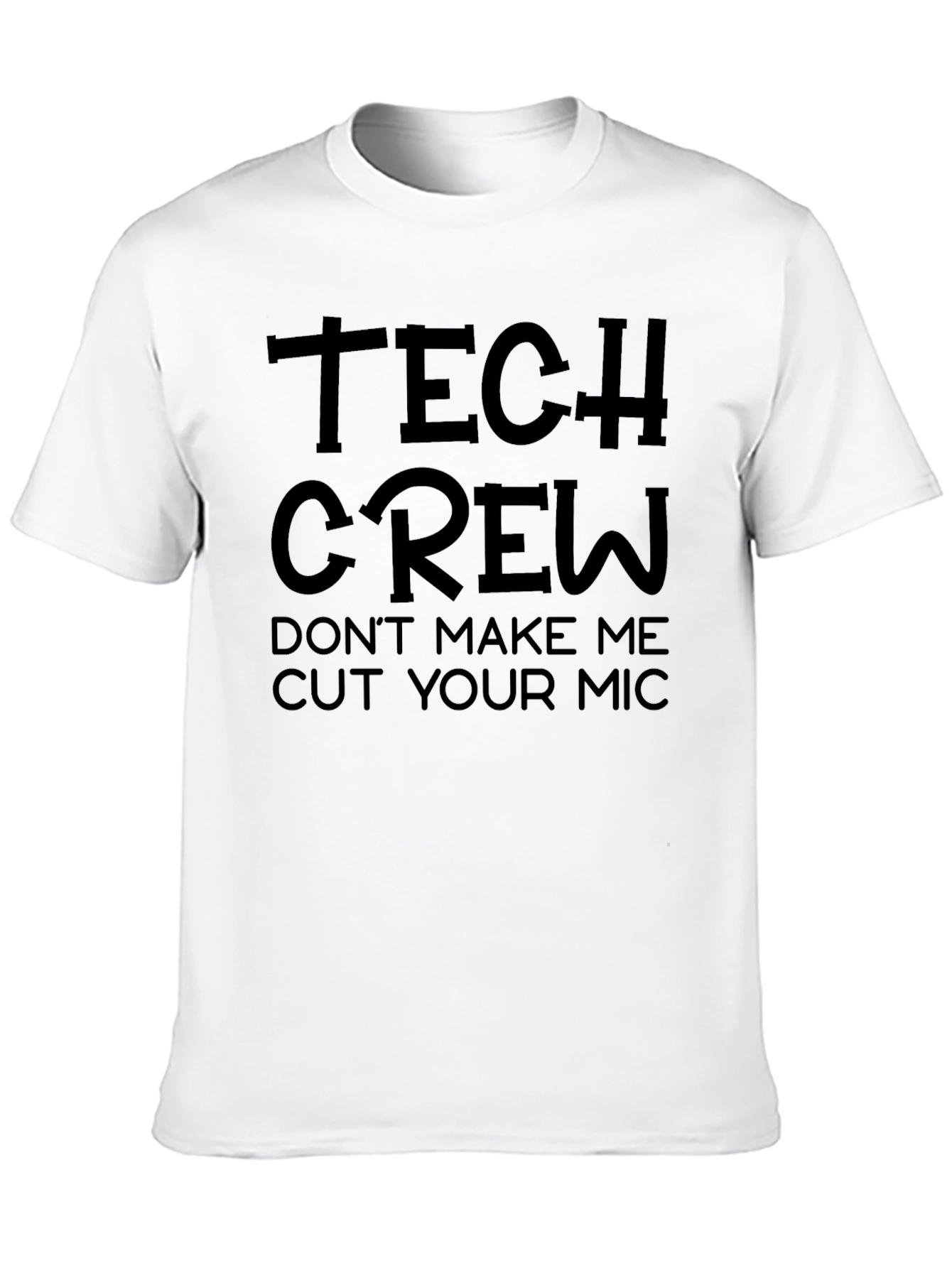 Tech Crew Cut Your Mic Black Graphic T-Shirt