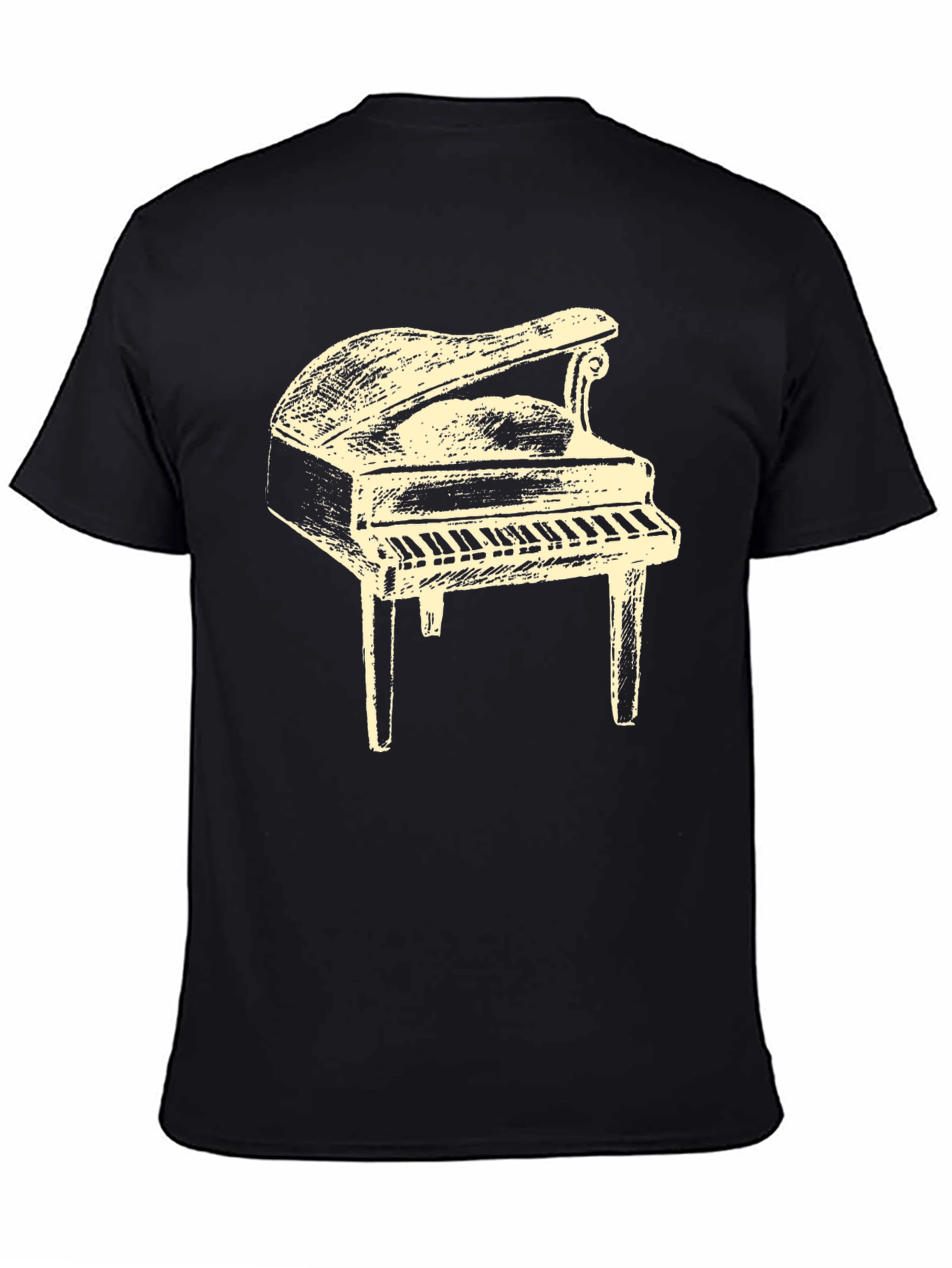 Piano Graphic T-Shirt - Musical Instrument Tee
