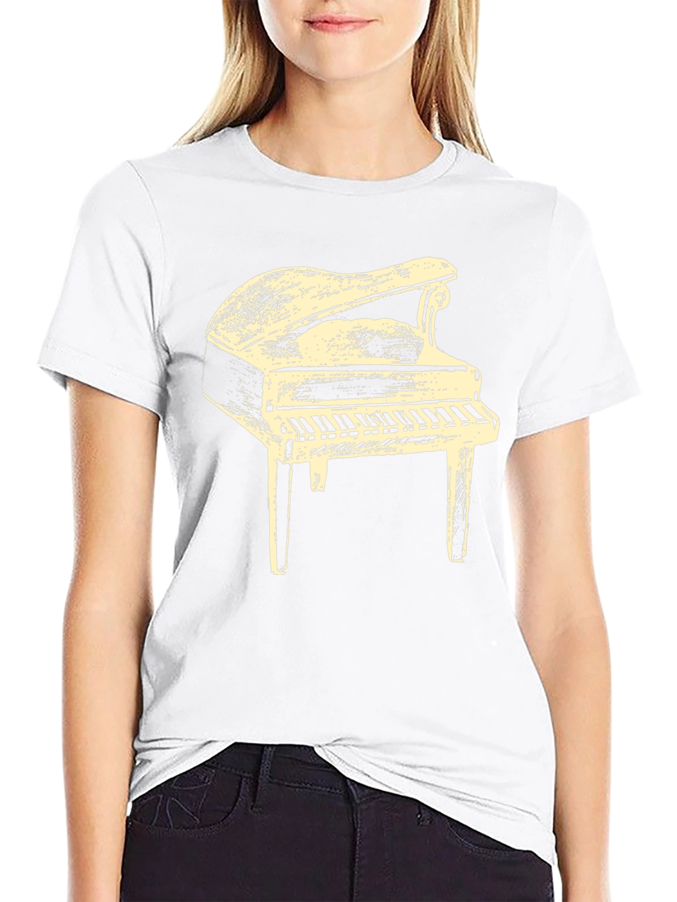 Piano Graphic T-Shirt - Musical Instrument Tee