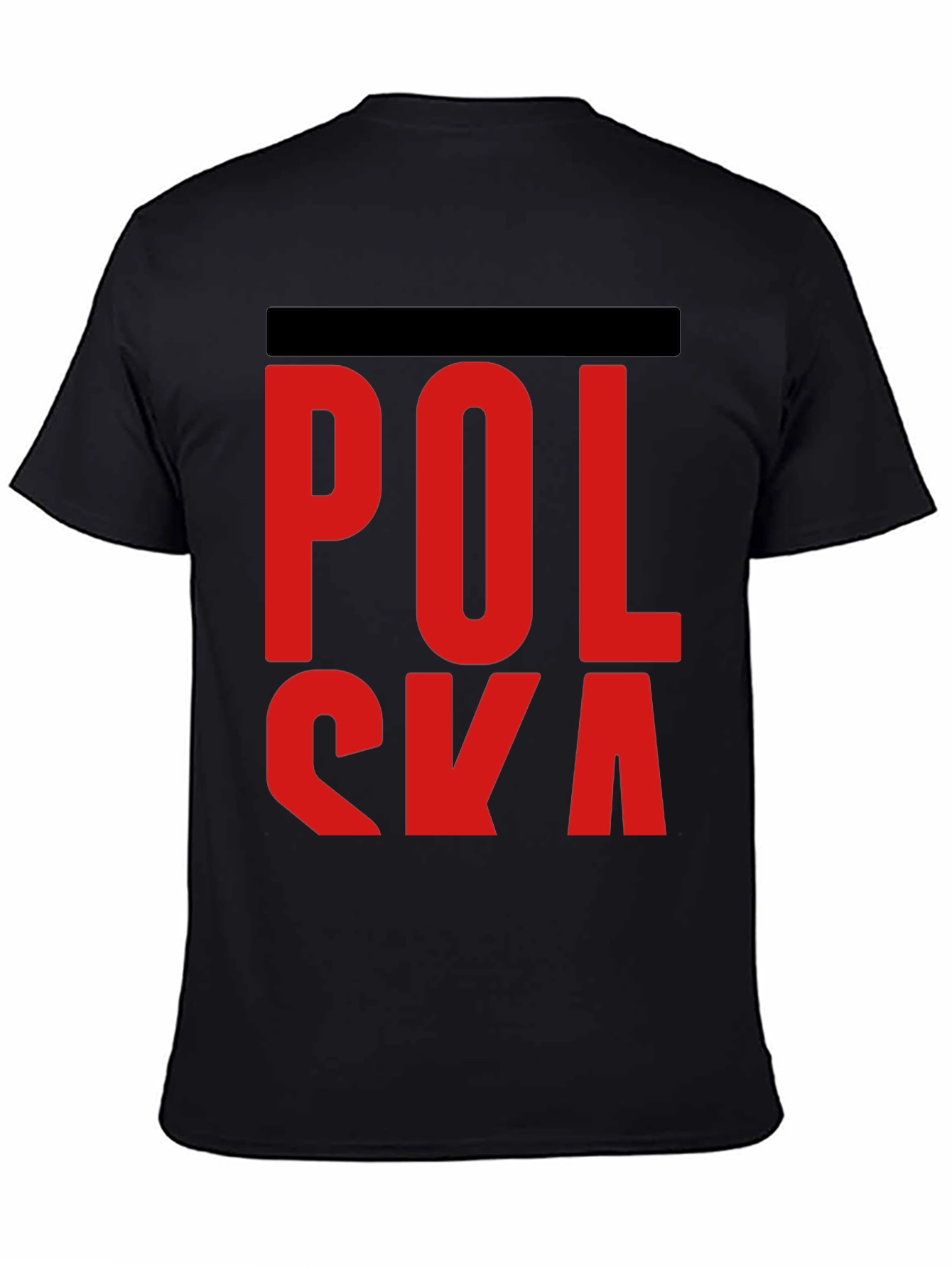 Polska Red Letter Black T-Shirt