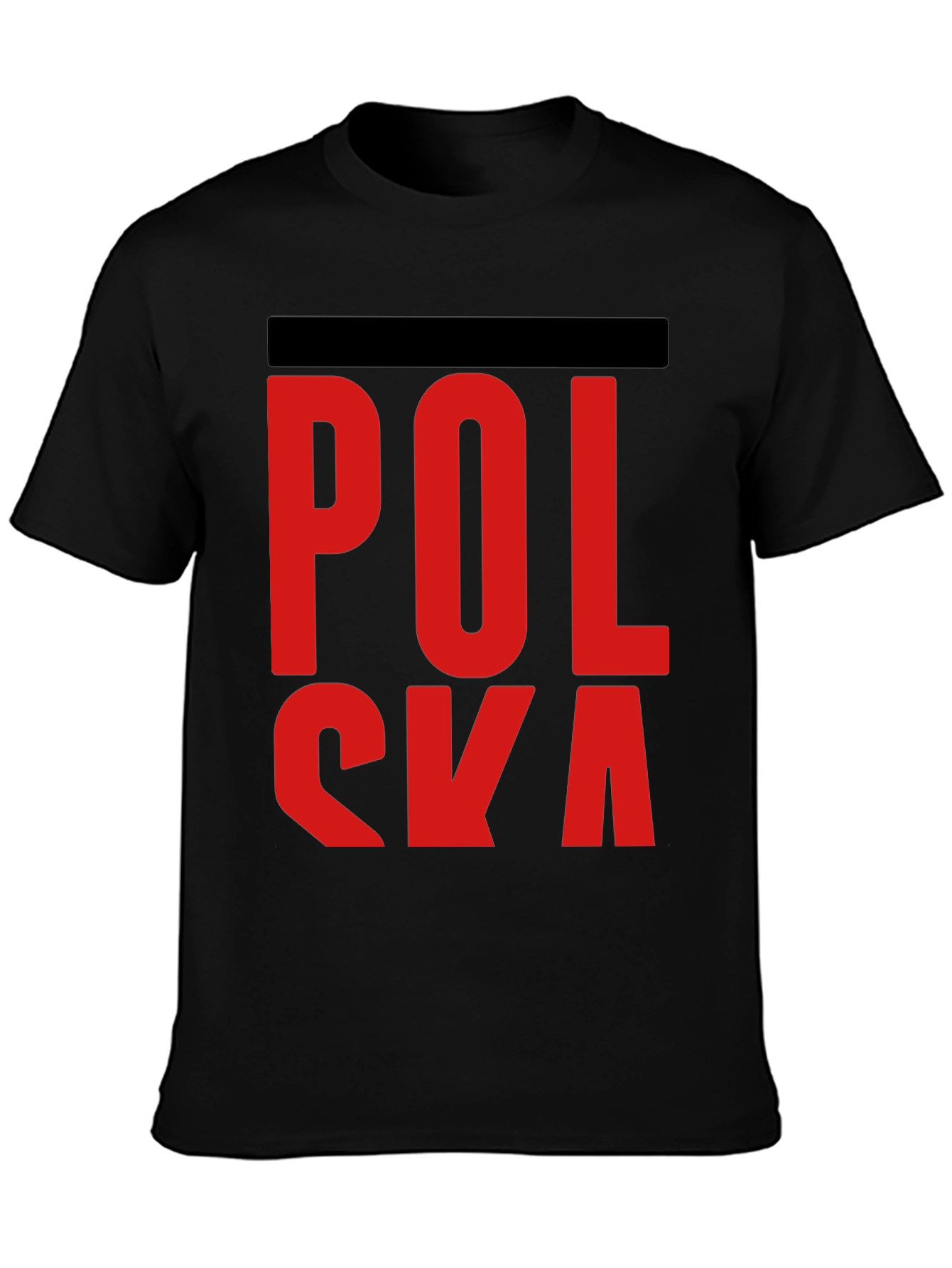 Polska Red Letter Black T-Shirt