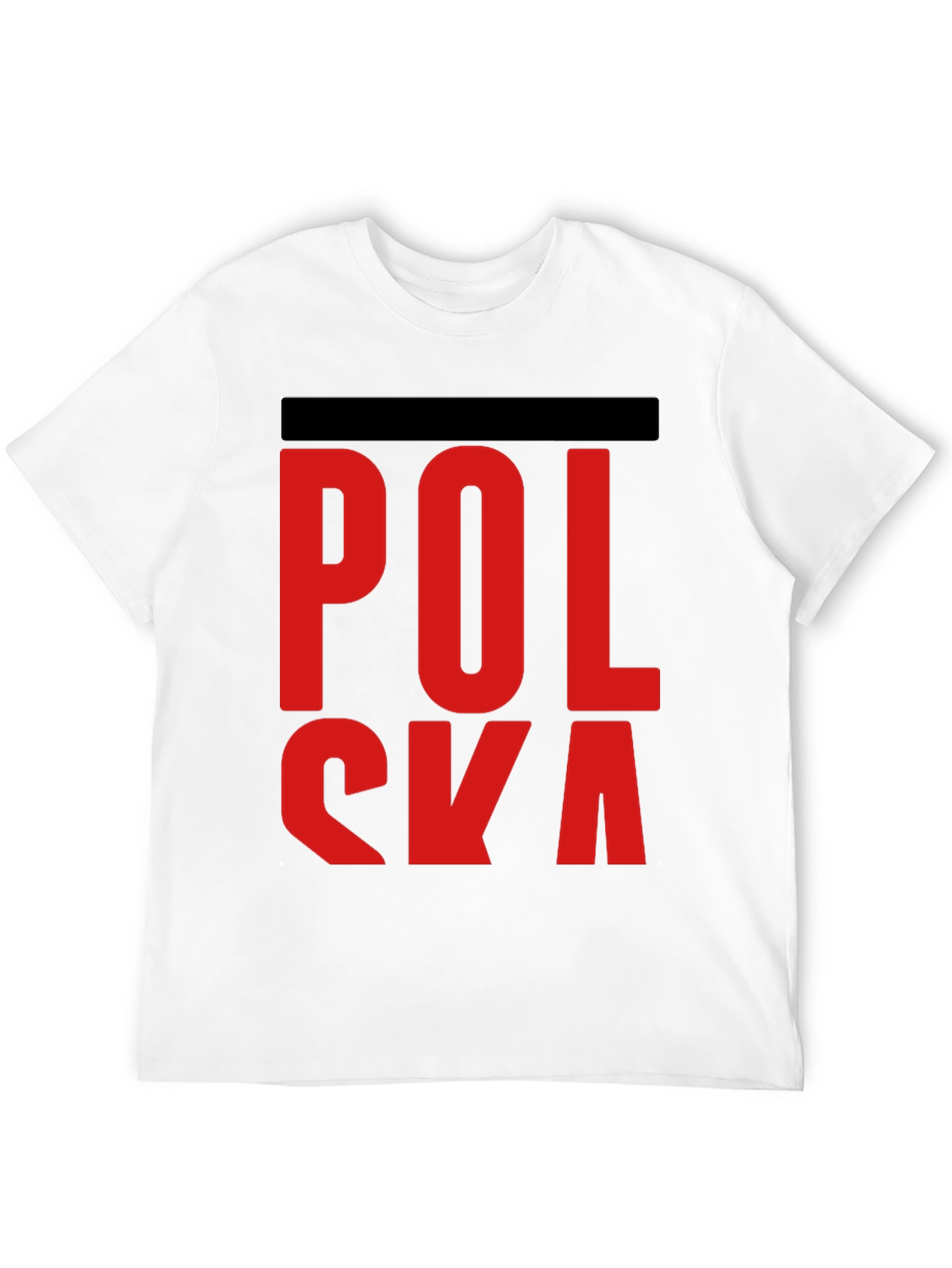 Polska Red Letter Black T-Shirt