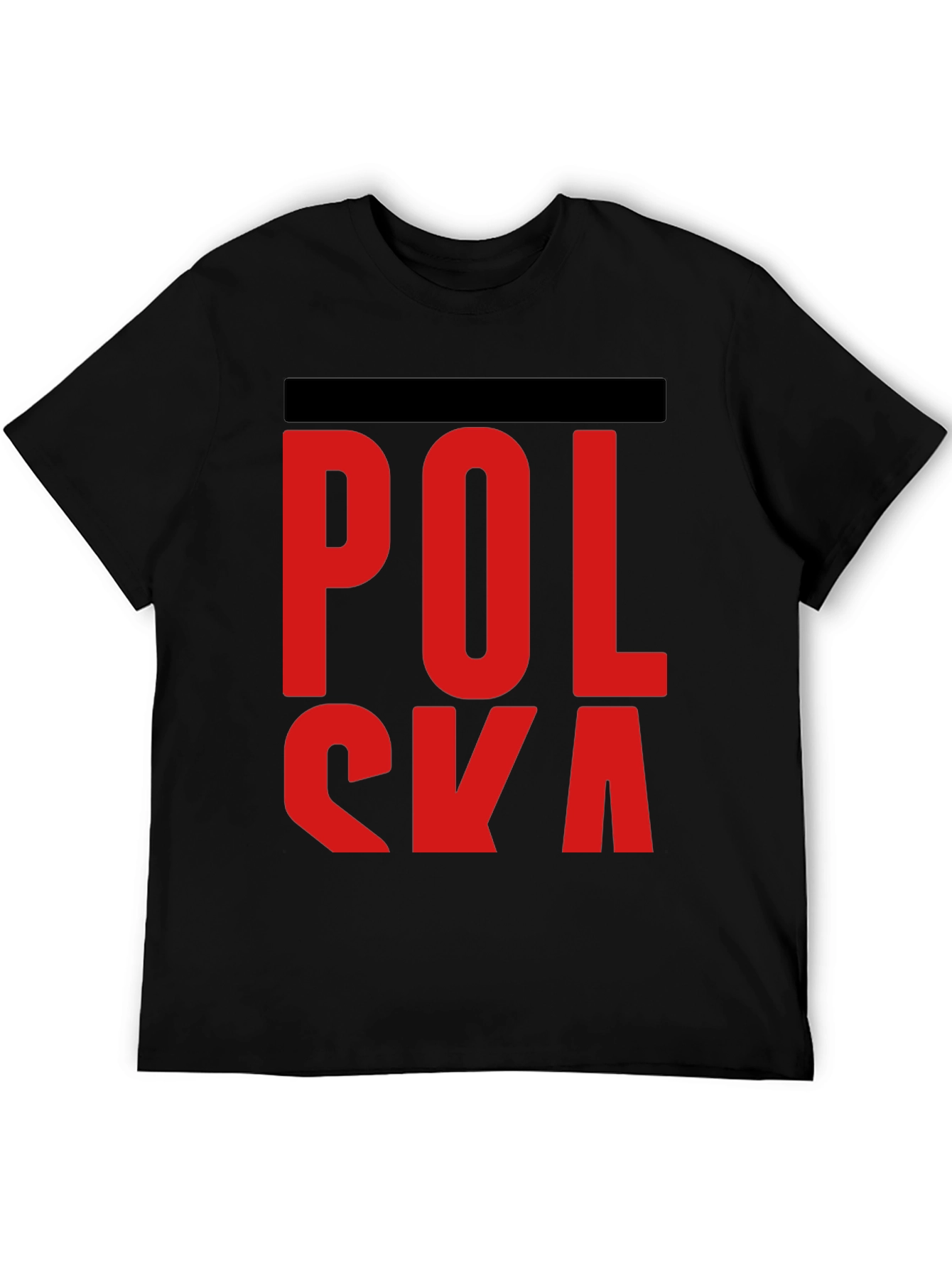 Polska Red Letter Black T-Shirt