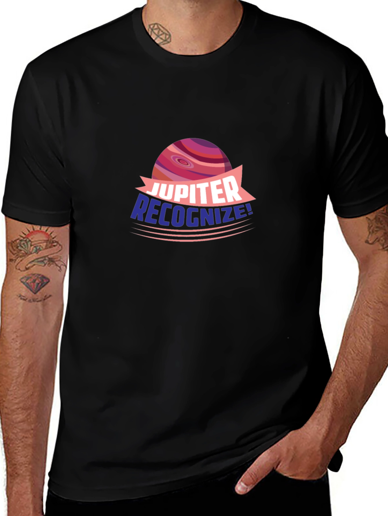 Jupiter Recognize! Black T-Shirt