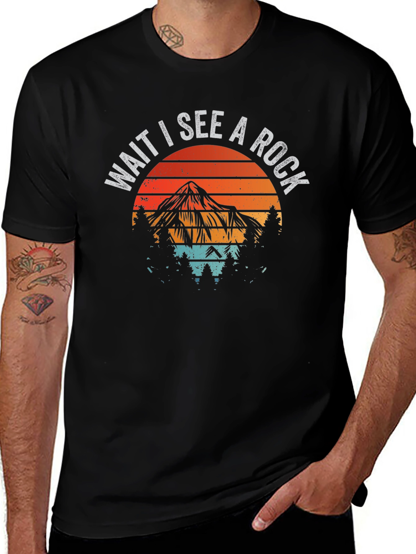 Wait I See A Rock Graphic T-Shirt