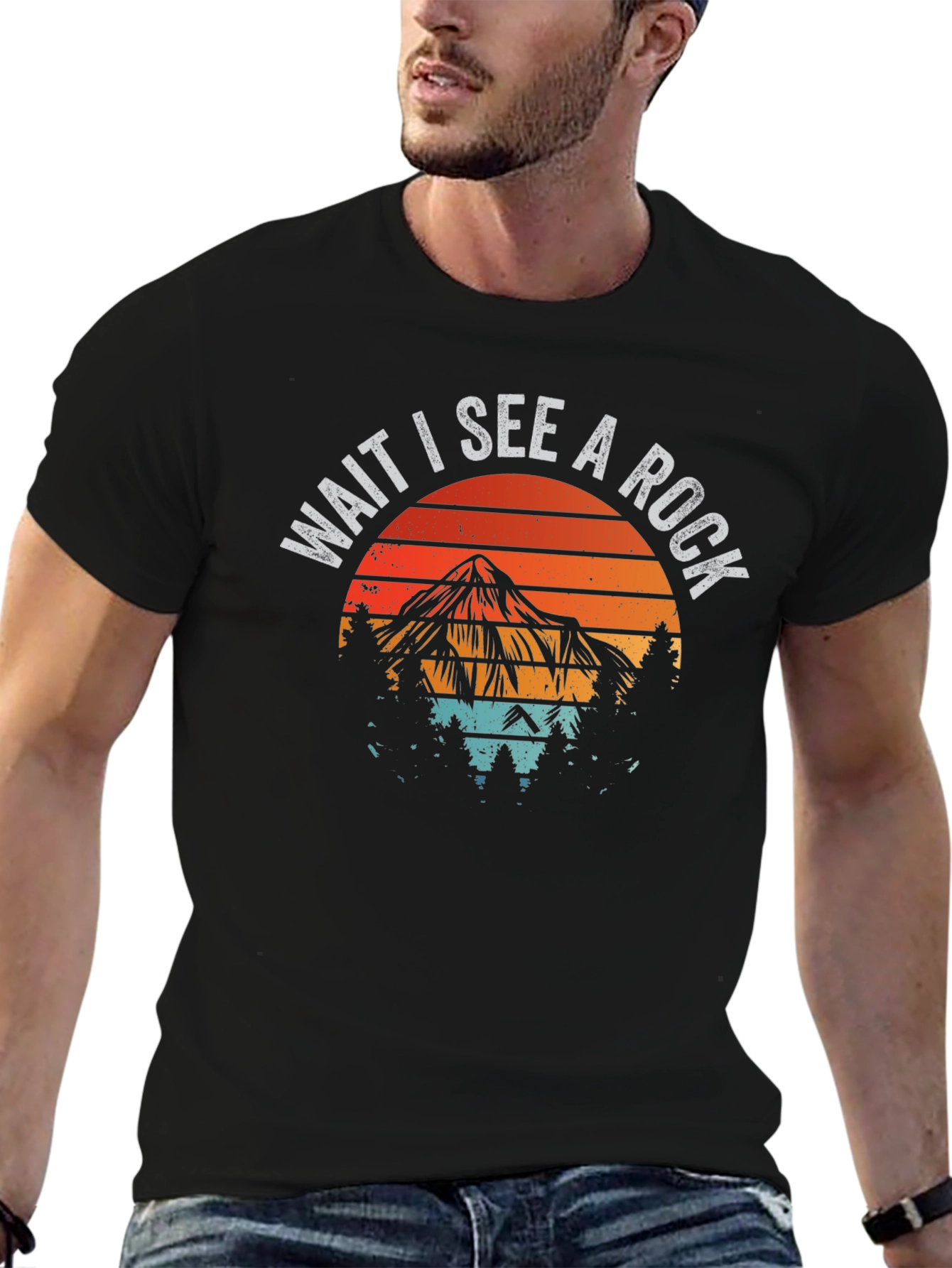 Wait I See A Rock Graphic T-Shirt