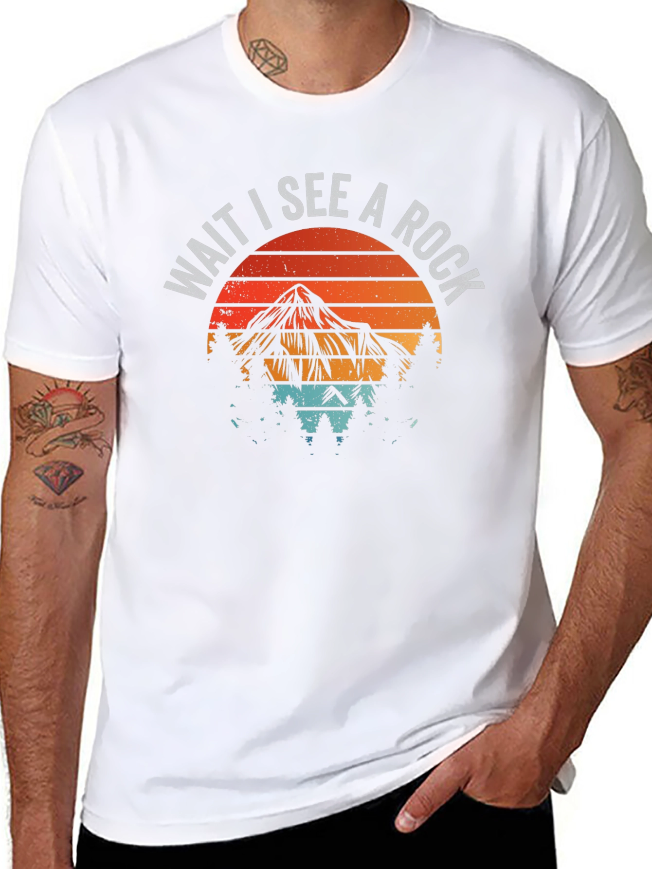 Wait I See A Rock Graphic T-Shirt