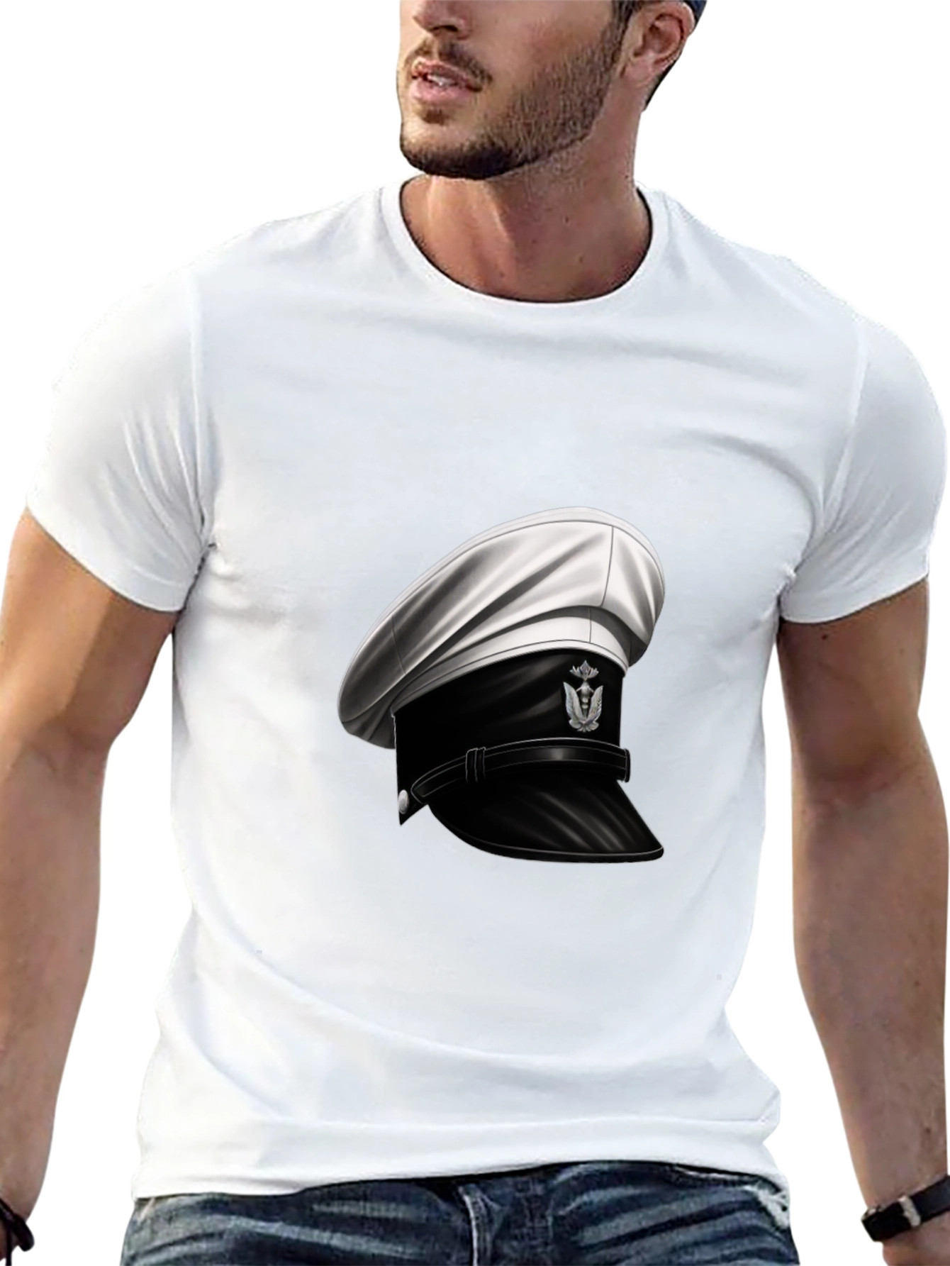 Novelty Hat Graphic Tee - Classic Style