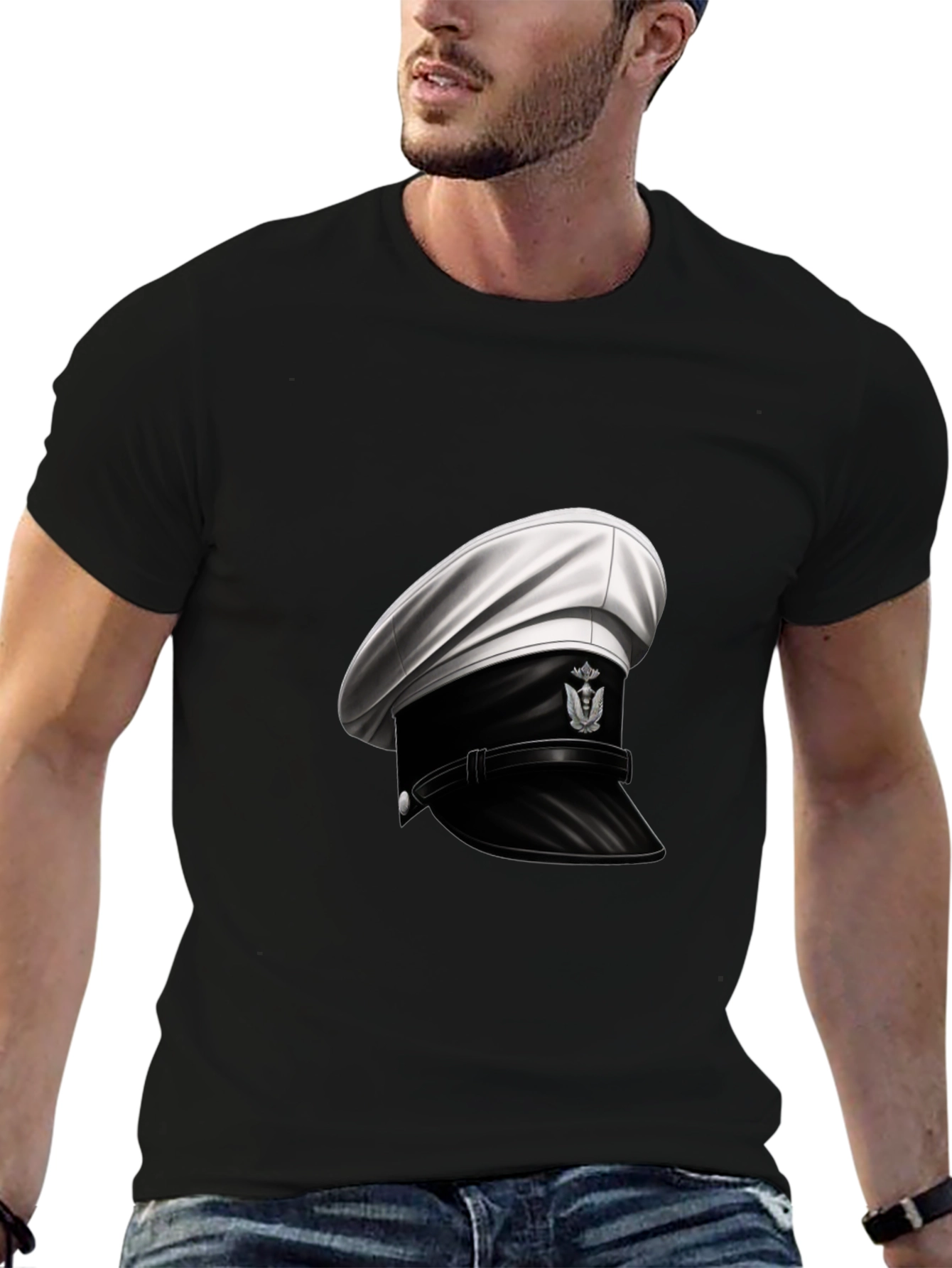 Novelty Hat Graphic Tee - Classic Style