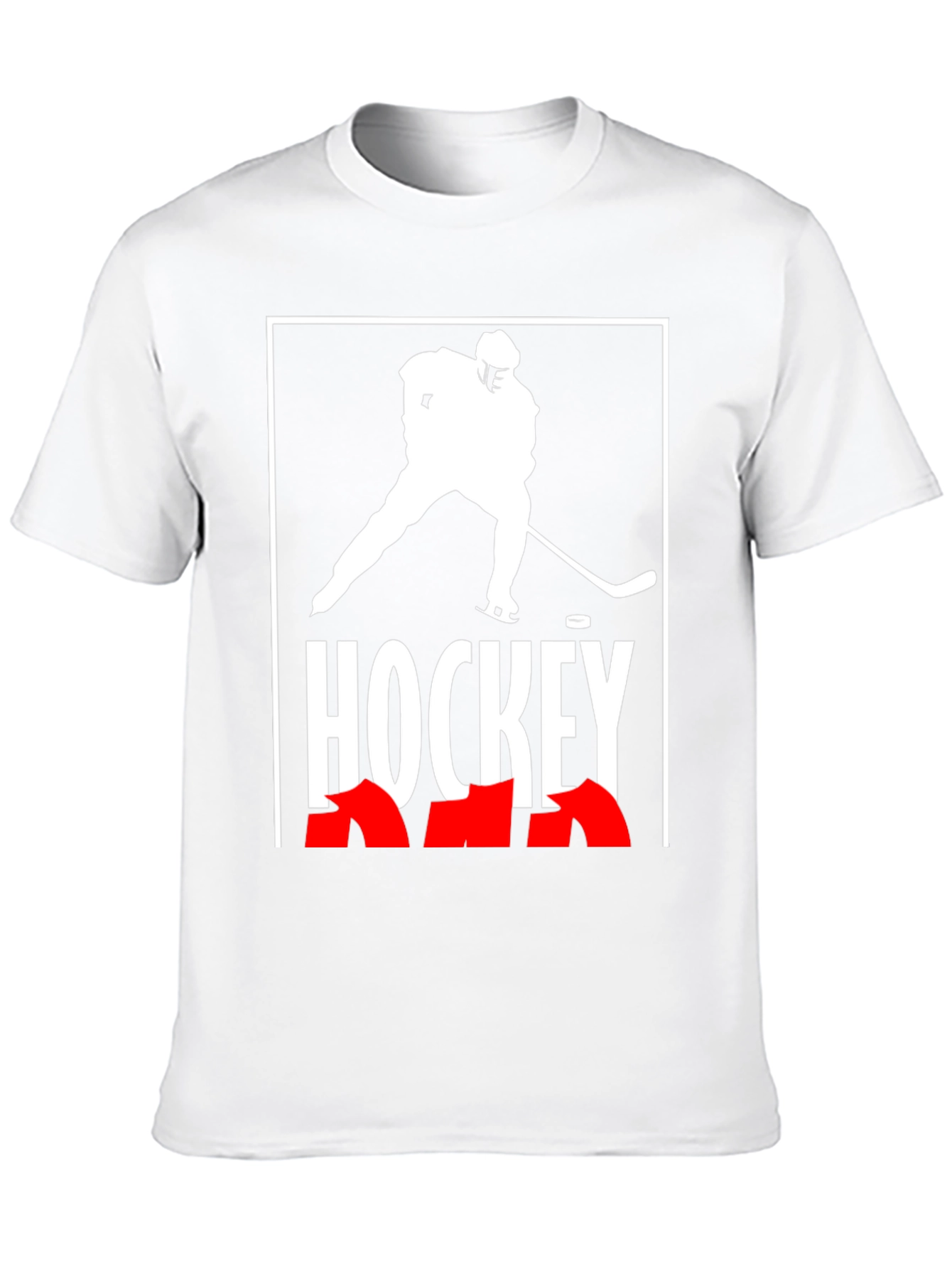 Hockey Graphic Tee - Black Cotton T-Shirt
